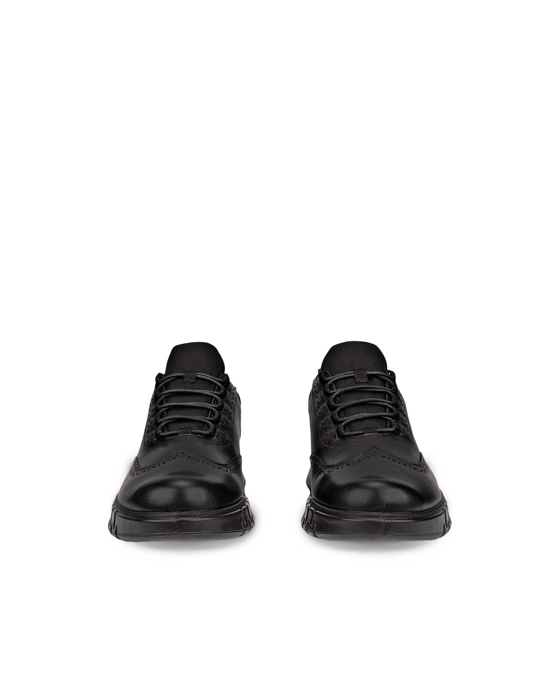 ECCO® GRUUV STUDIO muške kožne cipele Gore-Tex bez vezica - Crna - Front pair