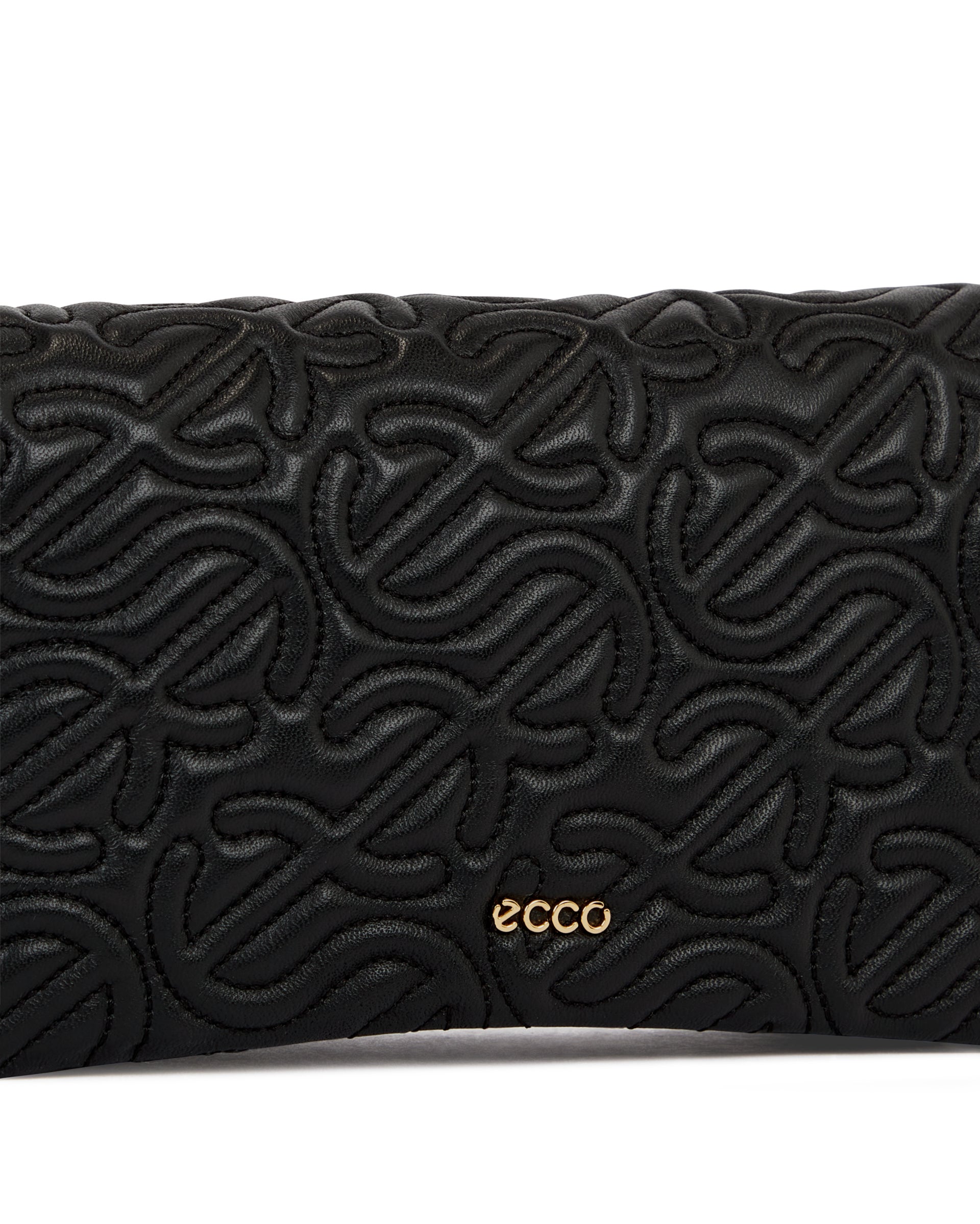 ECCO PINCH BAG S QUILTED WAVE レザークロスボディバッグ - ブラック - Detail-2