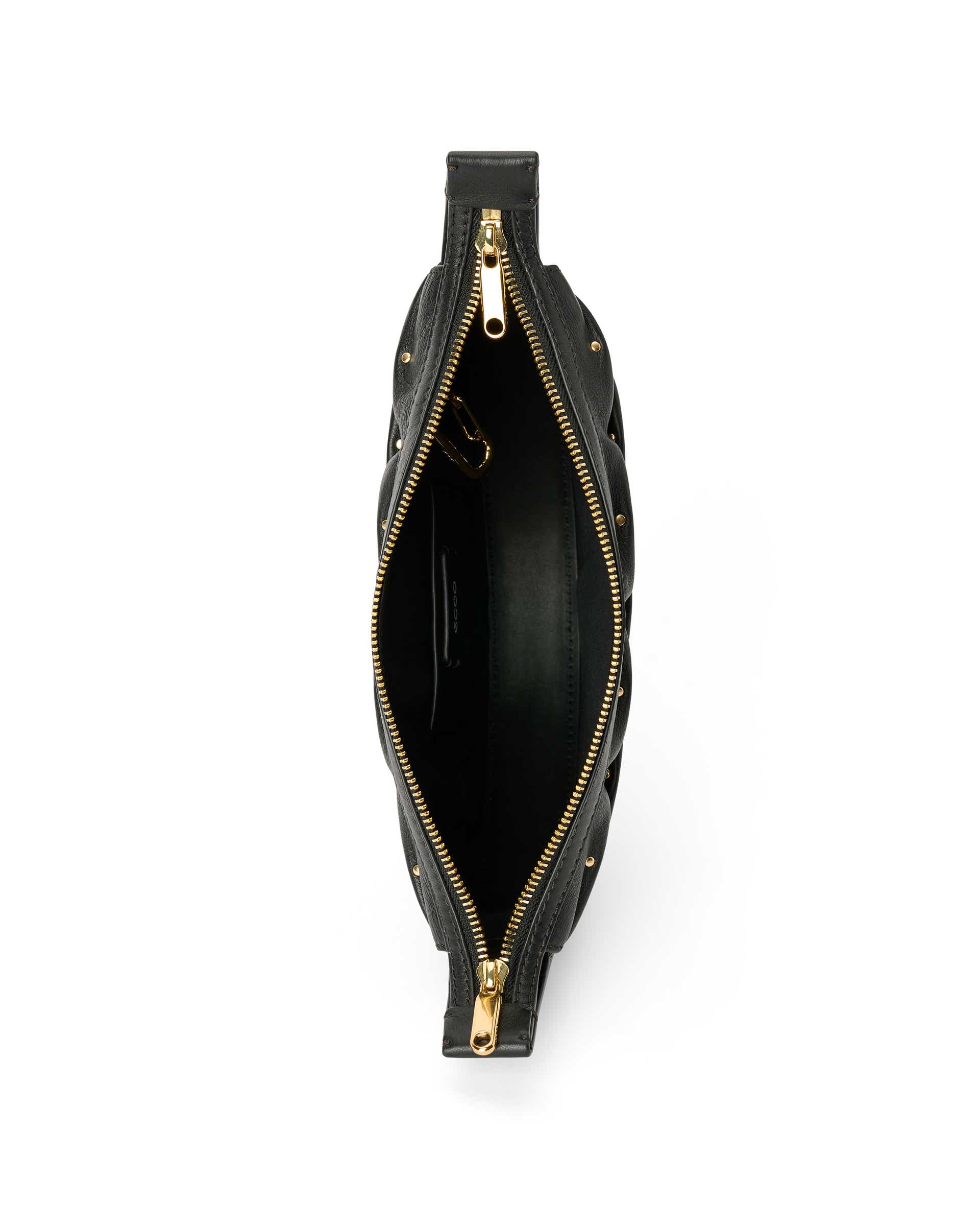 ECCO® Fortune Bag kožna torba hobo - Crna - Birdeye