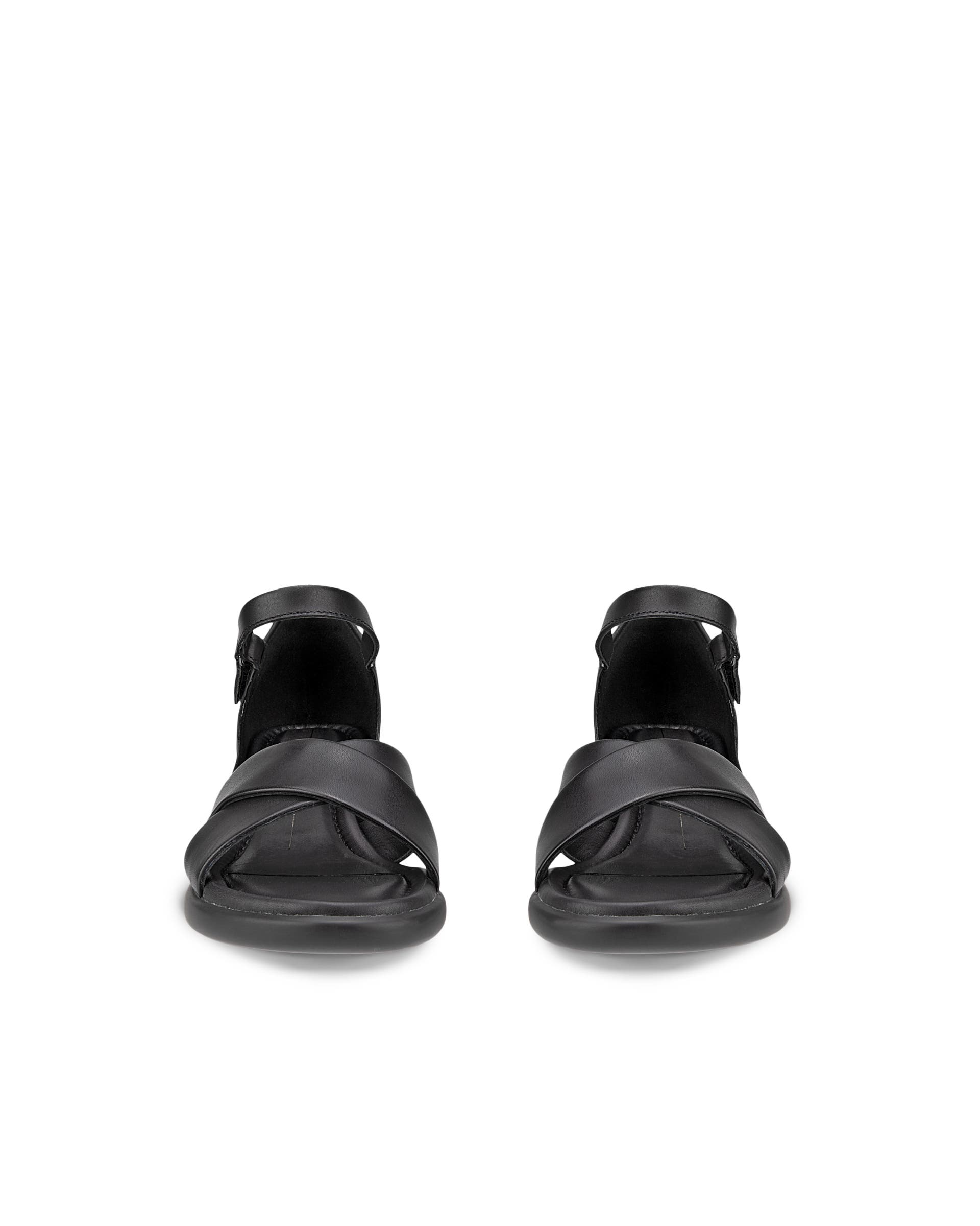 Women's ECCO® Sculpted Sandal LX 35 Leather Heeled Sandal - Black - Front pair