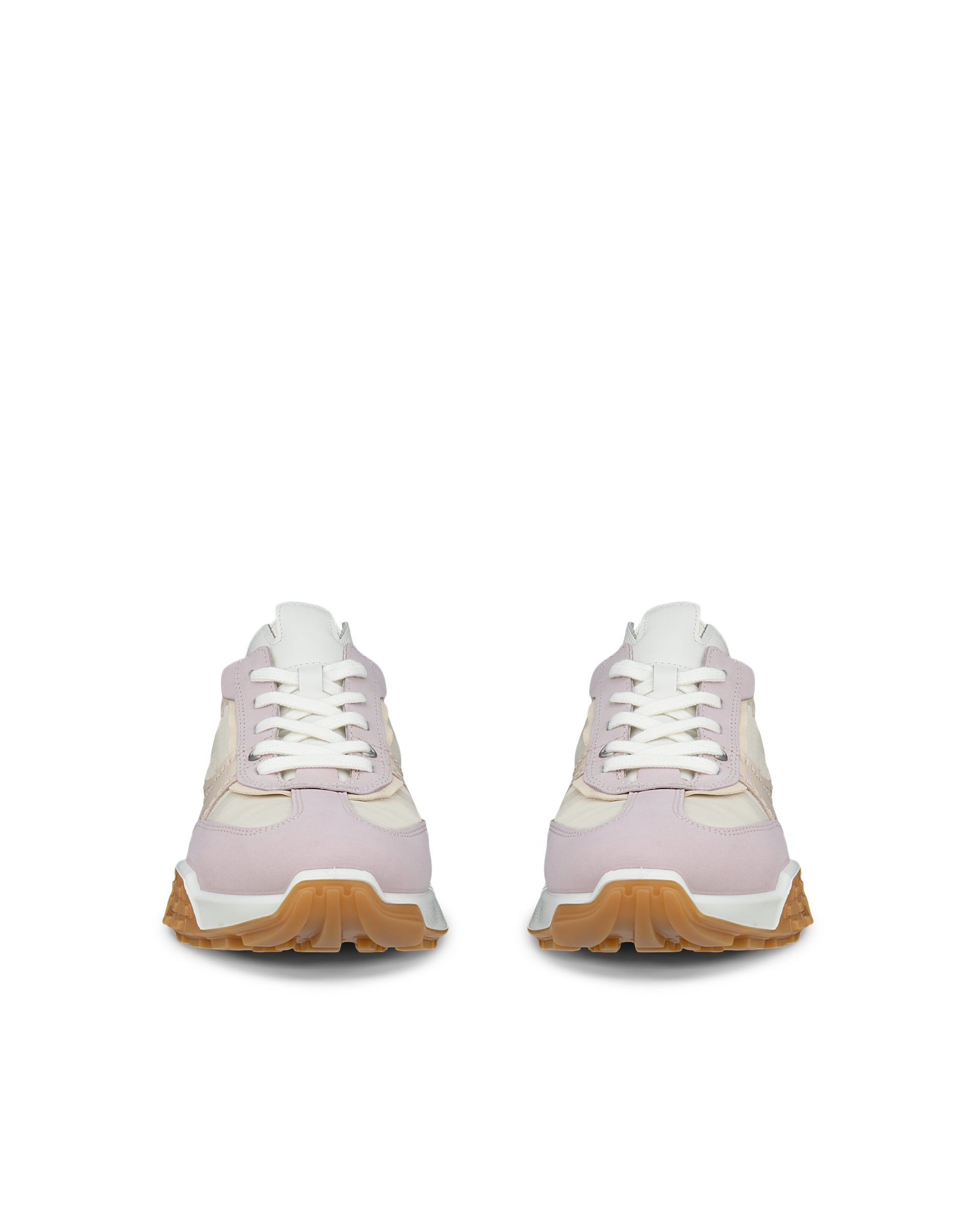 Ženski usnjeni ležerni čevlji ECCO® Retro Sneaker - Večbarvna - Front pair