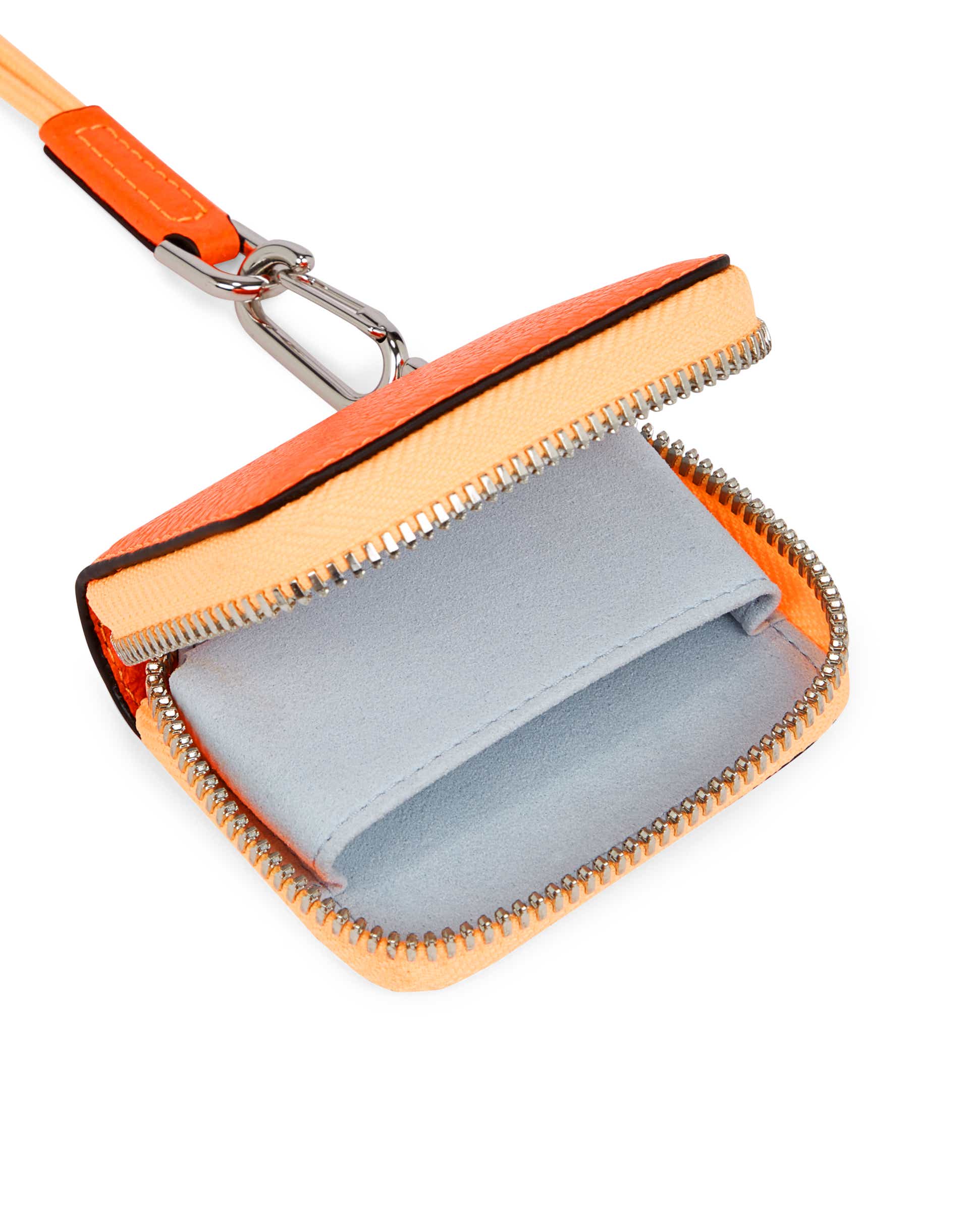 ECCO® Pod Case Pro Pebbled Leather Airpod Case - Orange - Inside