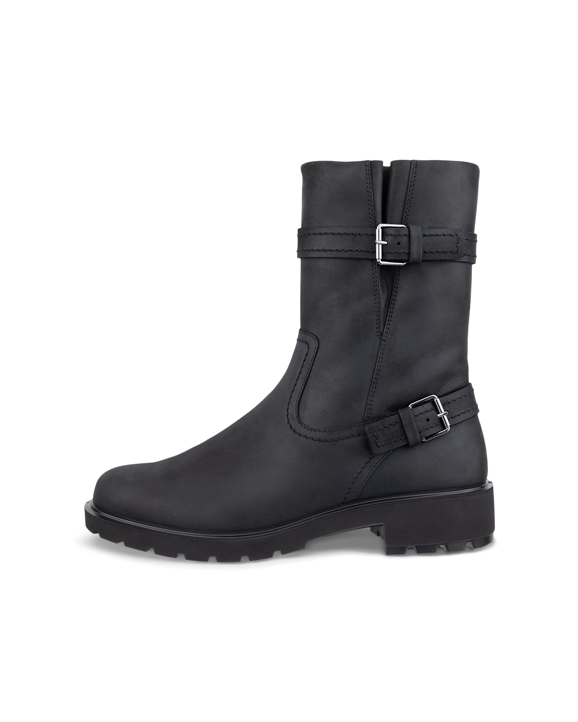 Women's ECCO® METROPOLE VIENNA Nubuck High-Cut Boot - Black - Outside