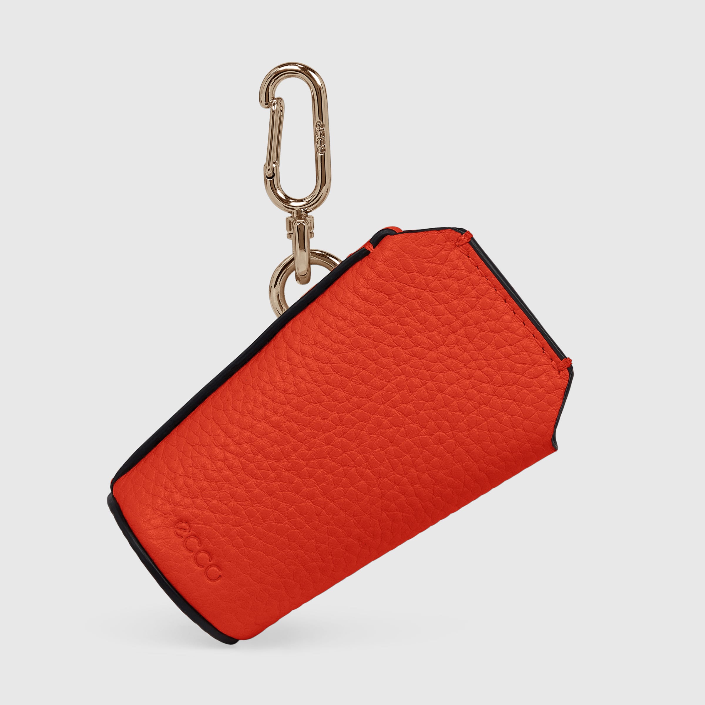 ECCO® Textureblock Pot Mini Leather Pouch Wallet - Red - Main