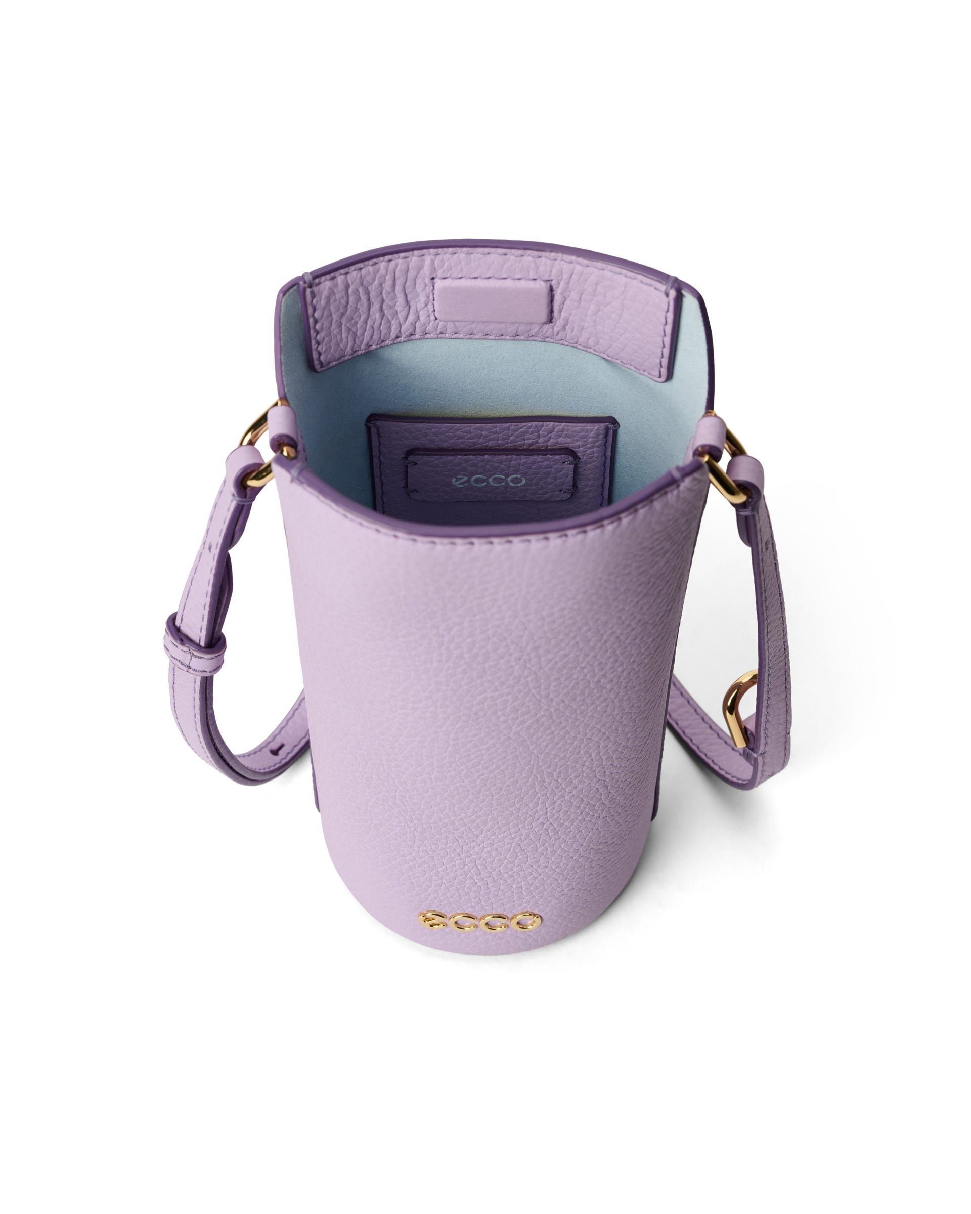 ECCO® Pot Leather Crossbody Bag - Purple - Inside