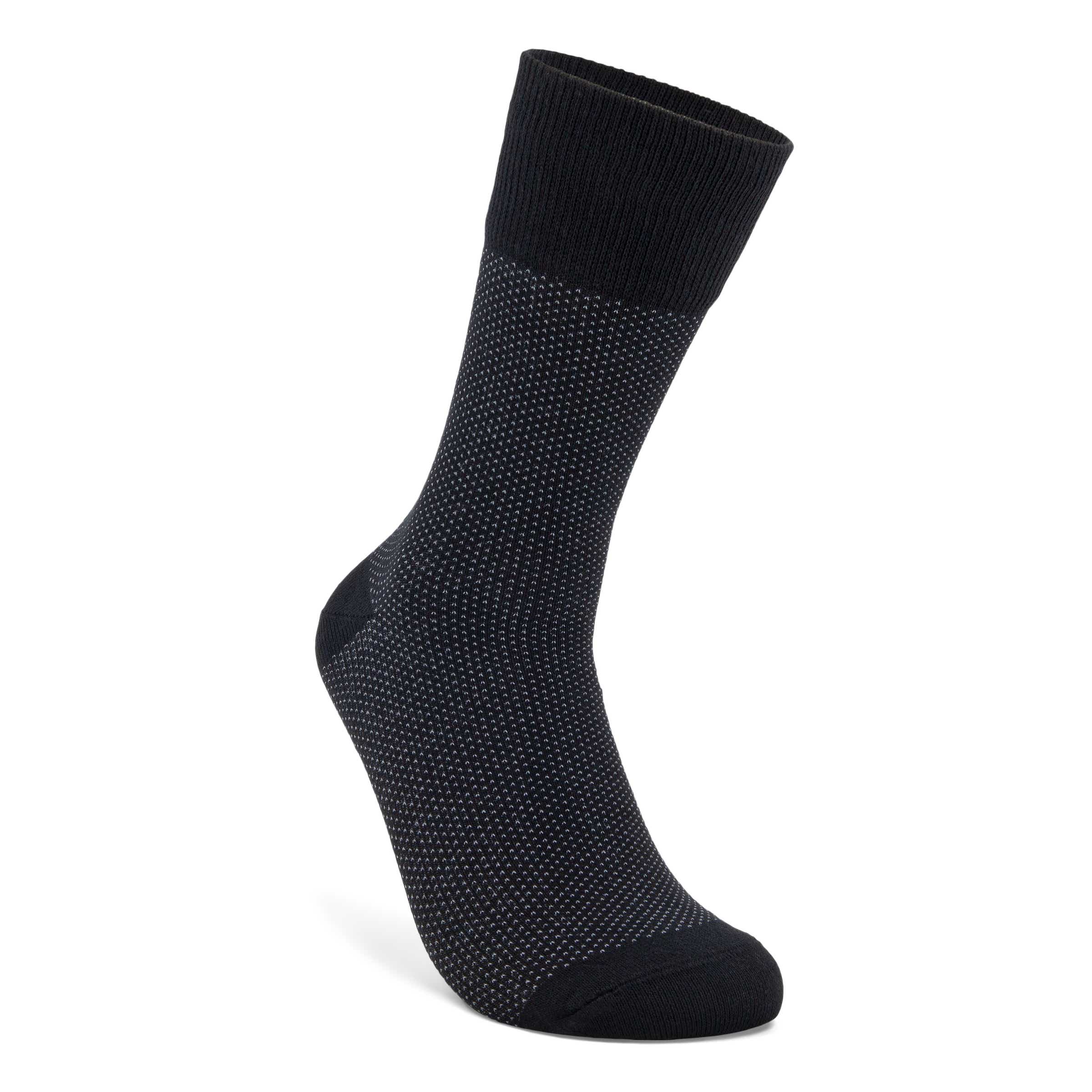 ECCO Men's Classic Birds Eye Mid-cut Socks - Black - Main