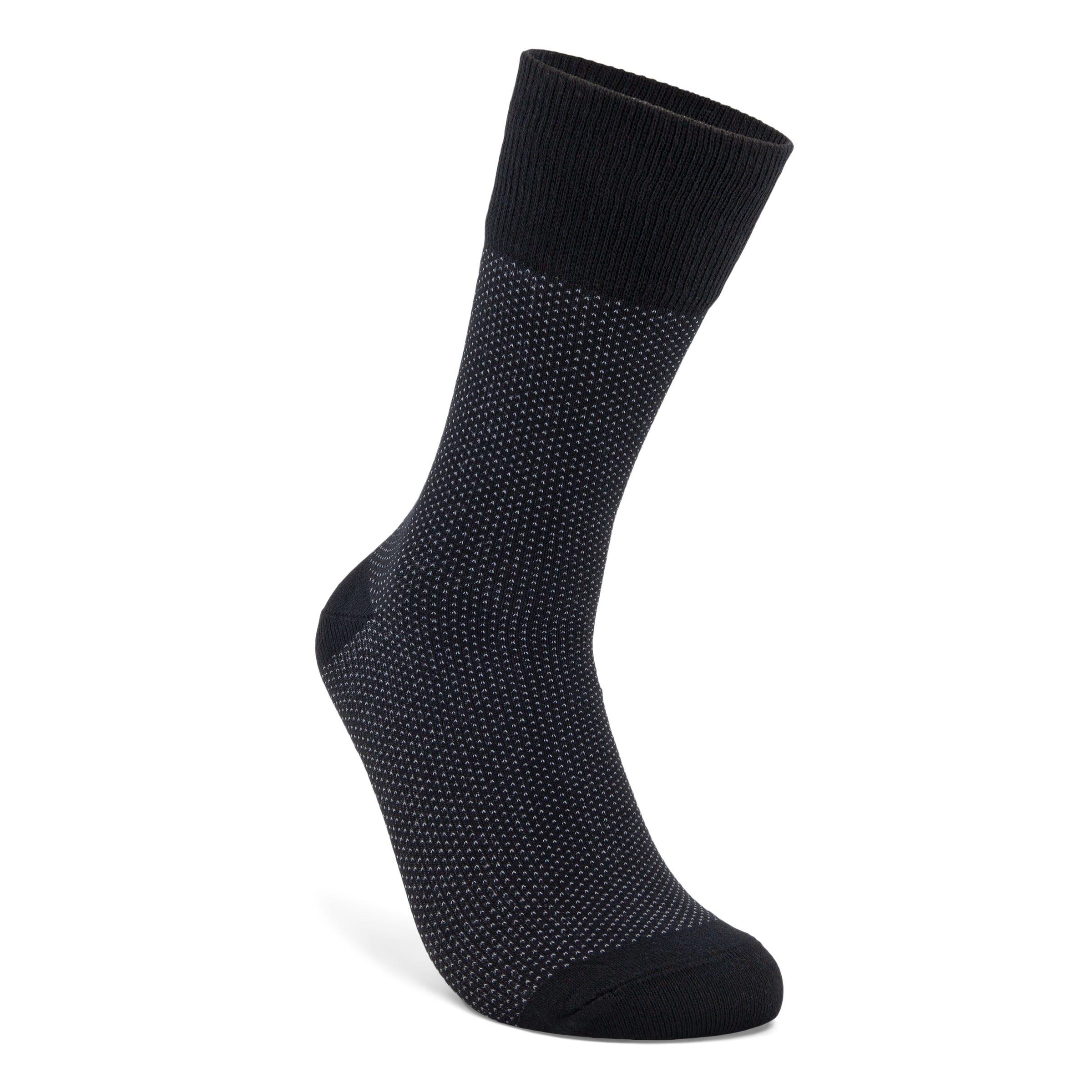 ECCO Men's Classic Birds Eye Mid-cut Socks - Black - Main