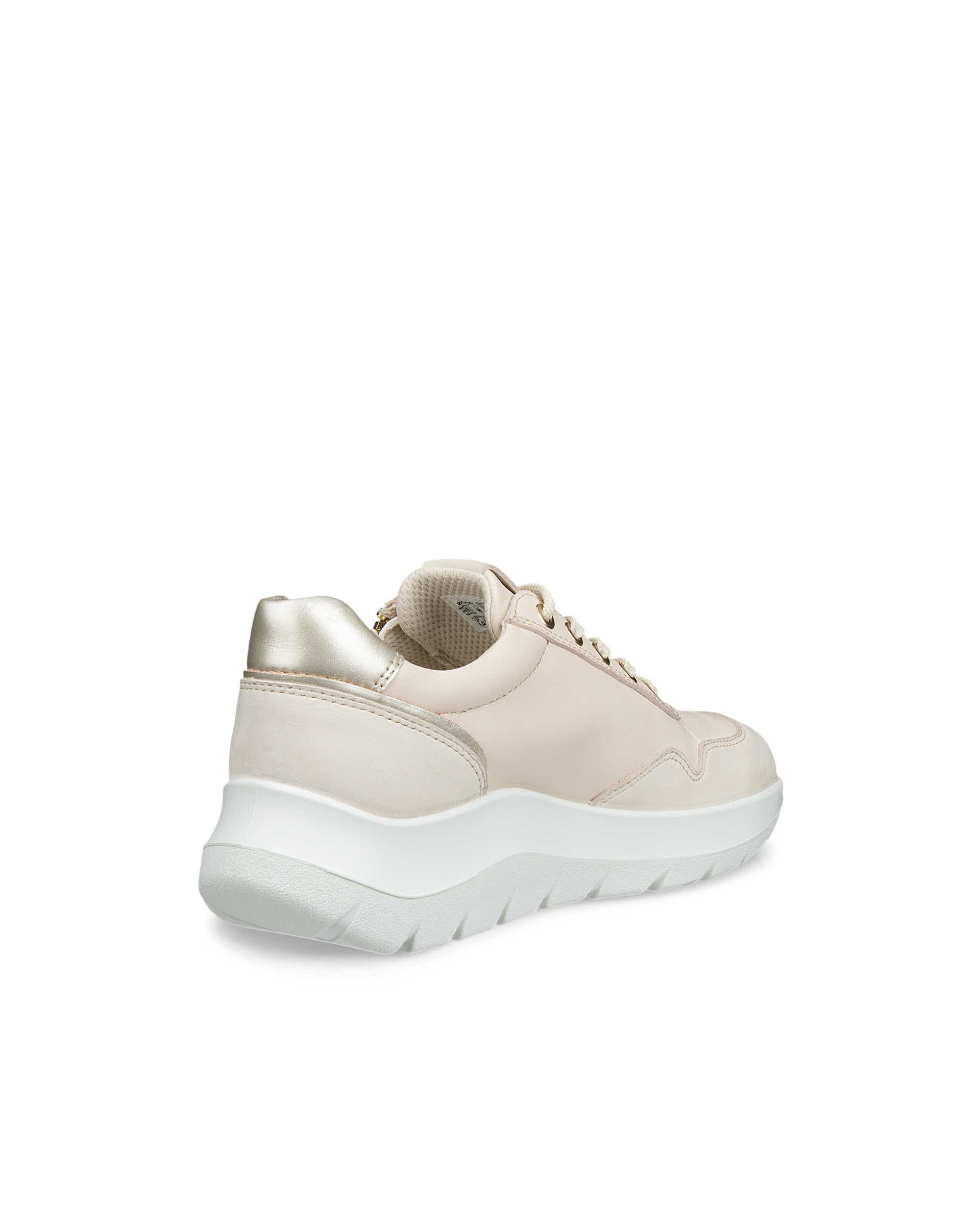 Women's ECCO® VALERIE Nubuck Trainer - Beige - Back