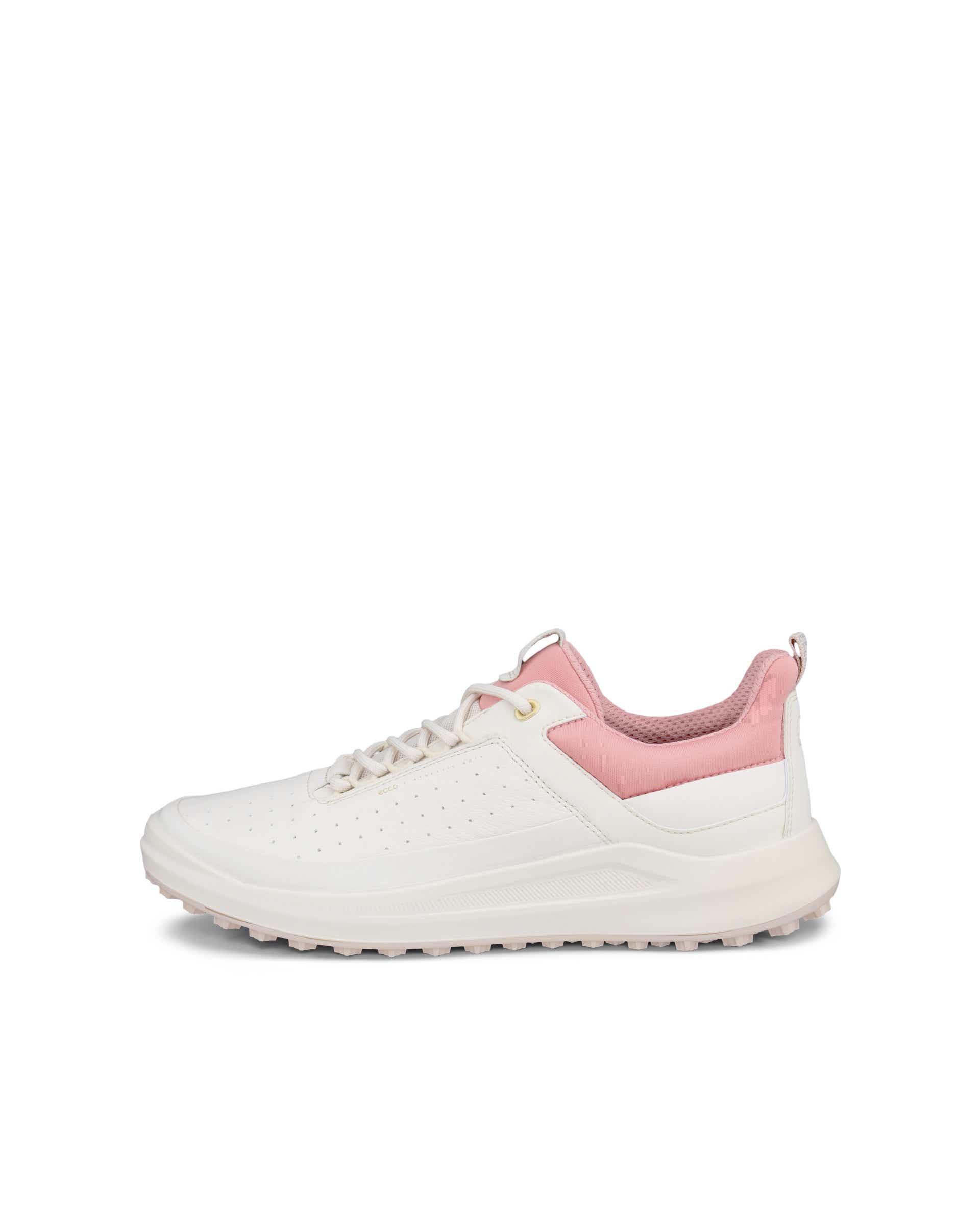 Ladies ECCO® Golf Core Leather Golf Shoe - Beige - Outside