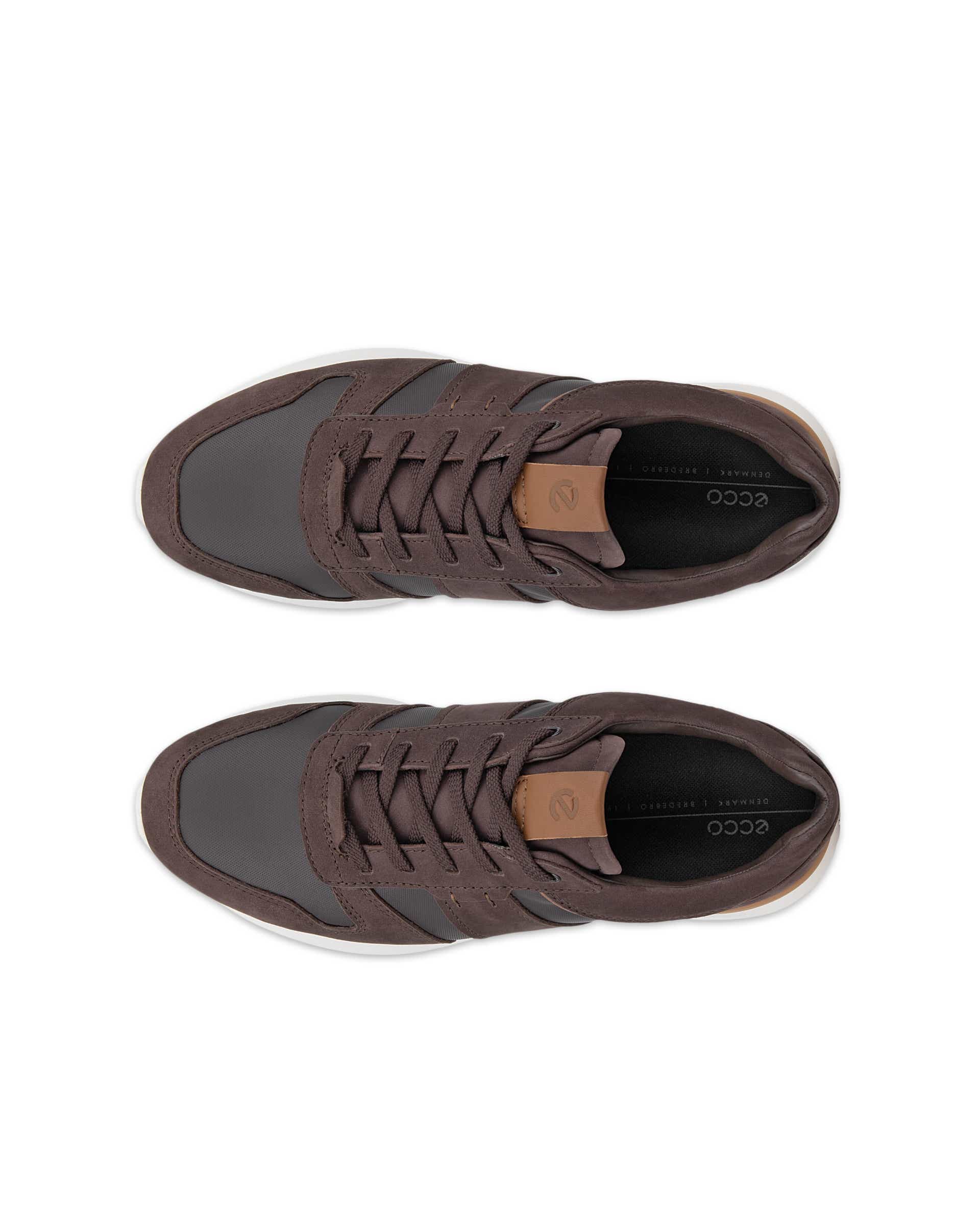 Men's ECCO® ASTIR NEO Leather Sneaker - Brown - Top left pair