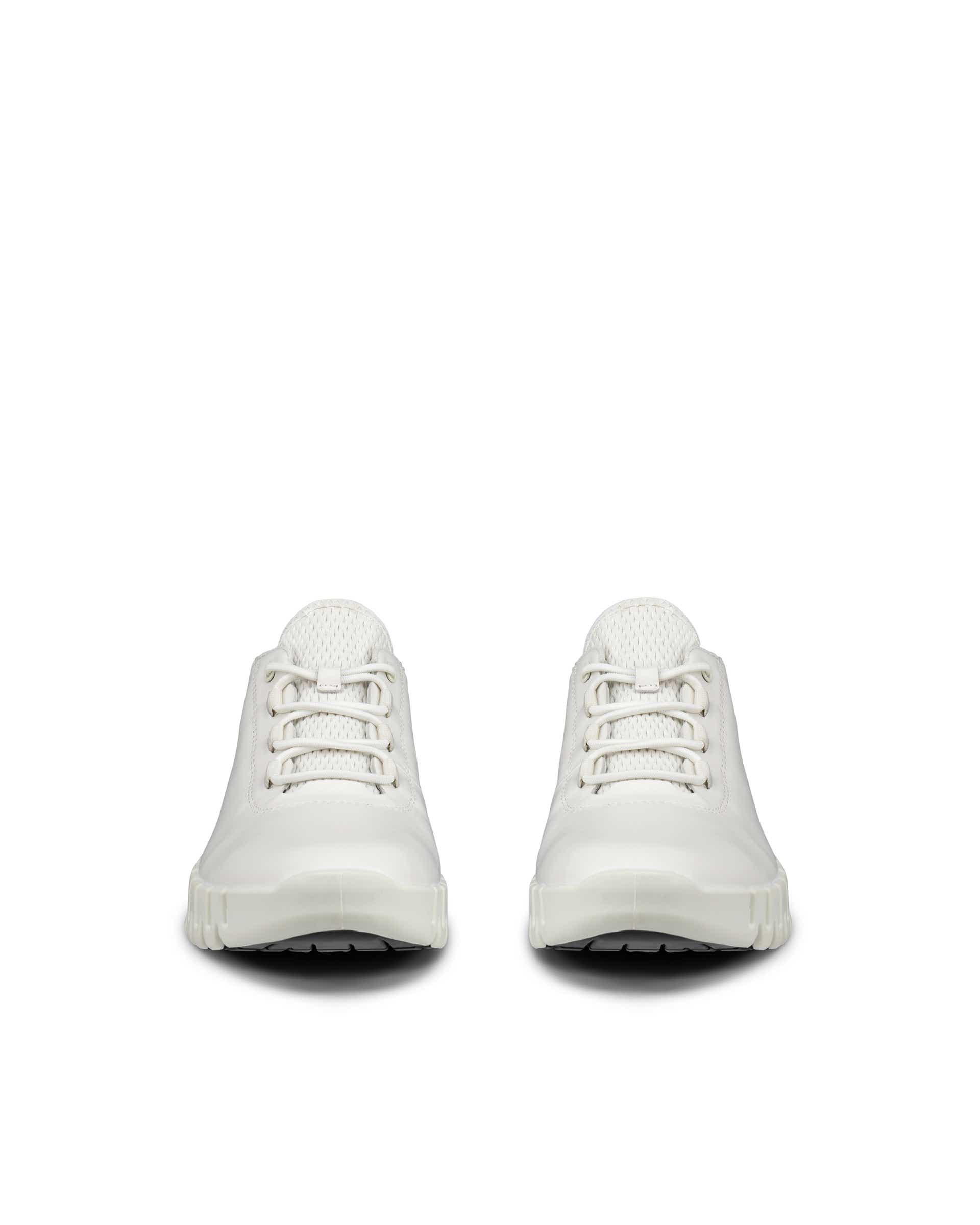 Women's ECCO® Gruuv Leather Sneaker - White - Front pair