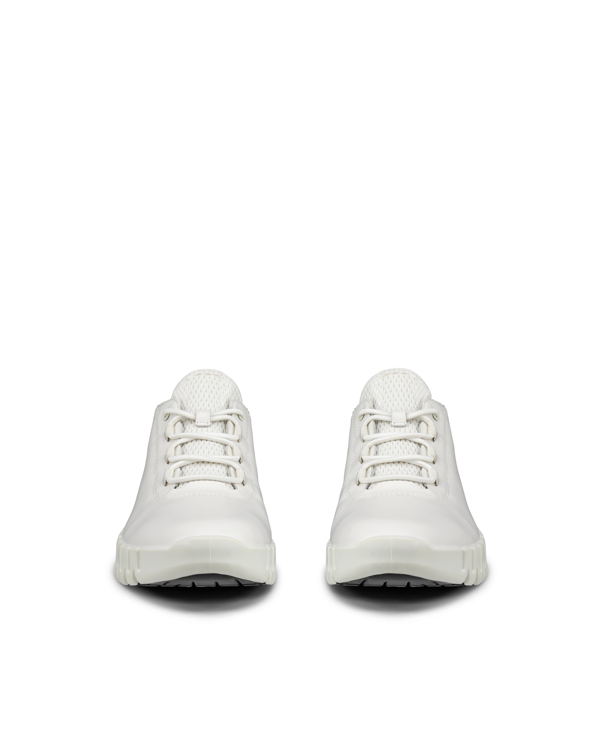 Women's ECCO® Gruuv Leather Sneaker - White - Front pair