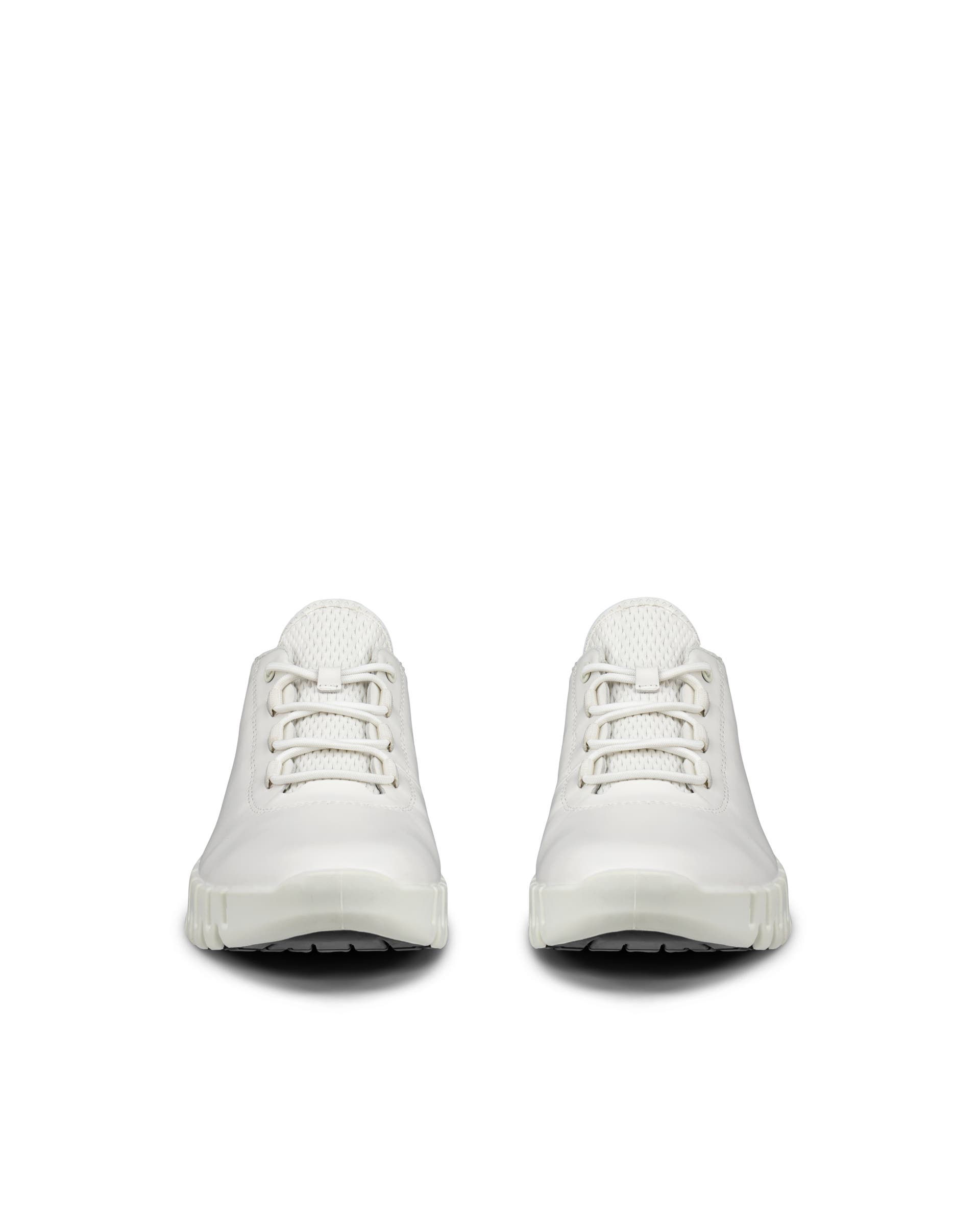 Women's ECCO® Gruuv Leather Trainer - White - Front pair