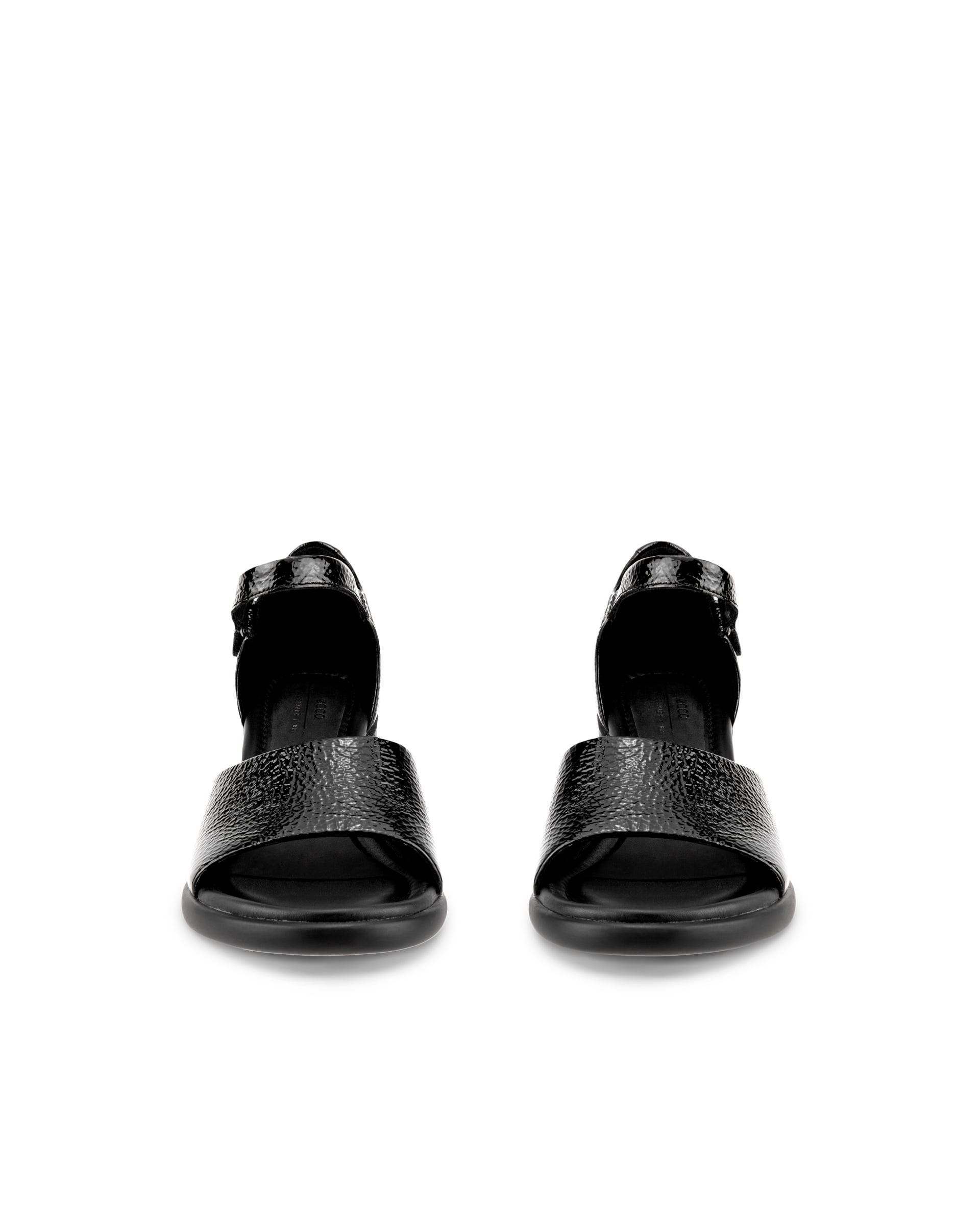 Women's ECCO® Sculpted LX 55 Leather Heeled Sandal - Black - Front pair