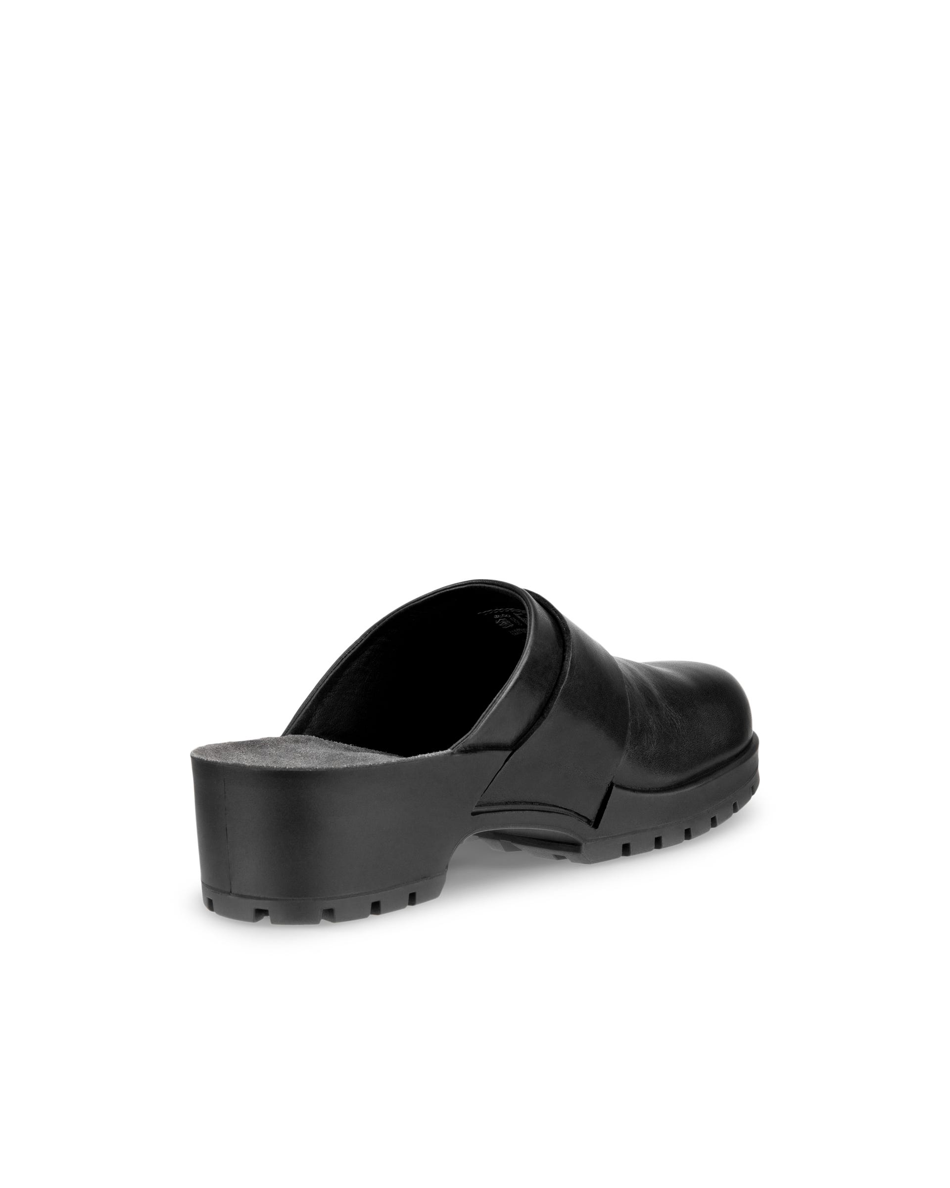 ECCO Comfort Clog ウィメンズ レザークロッグ - ブラック - Back