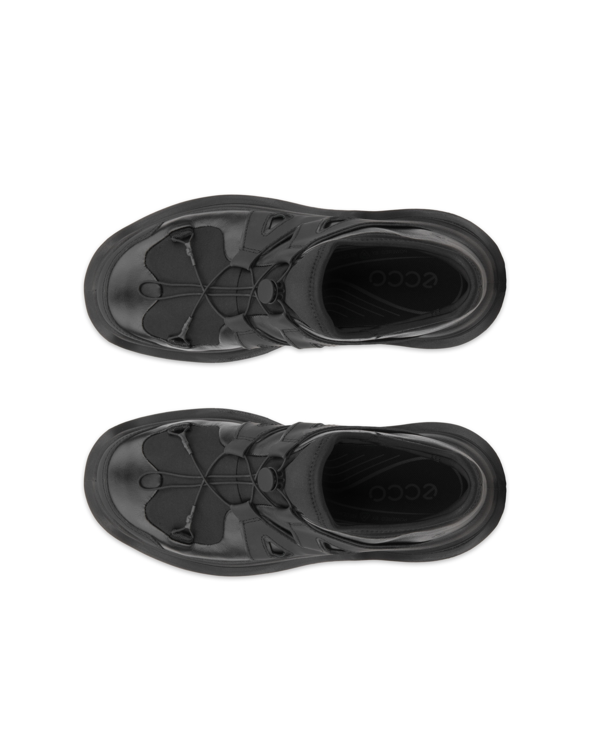 ECCO OFFROAD WOMEN ウィメンズ レザーシューズ - ブラック - Top left pair