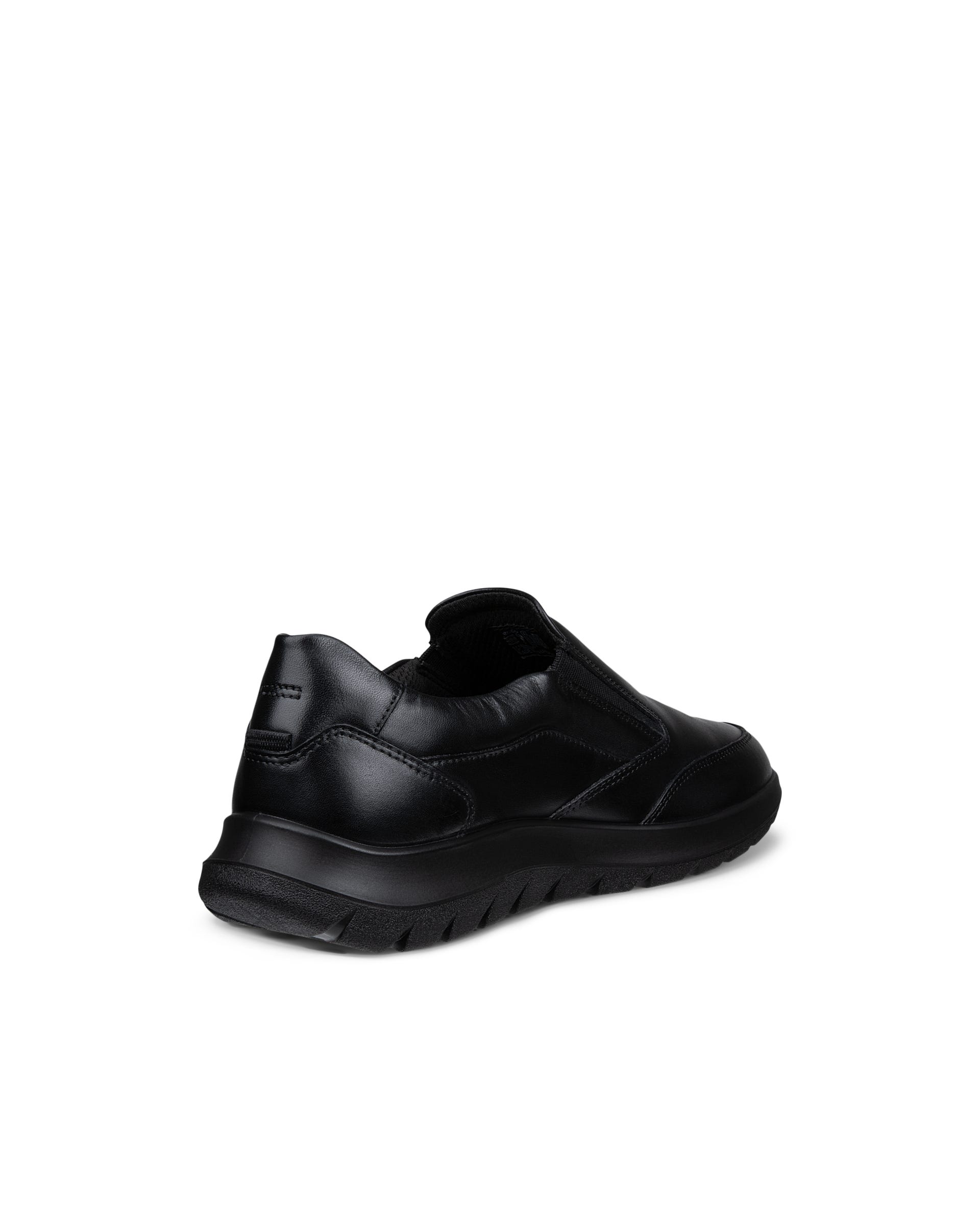 Men's ECCO® CITY STRIDE Nubuck Slip-On Trainer - Black - Outside