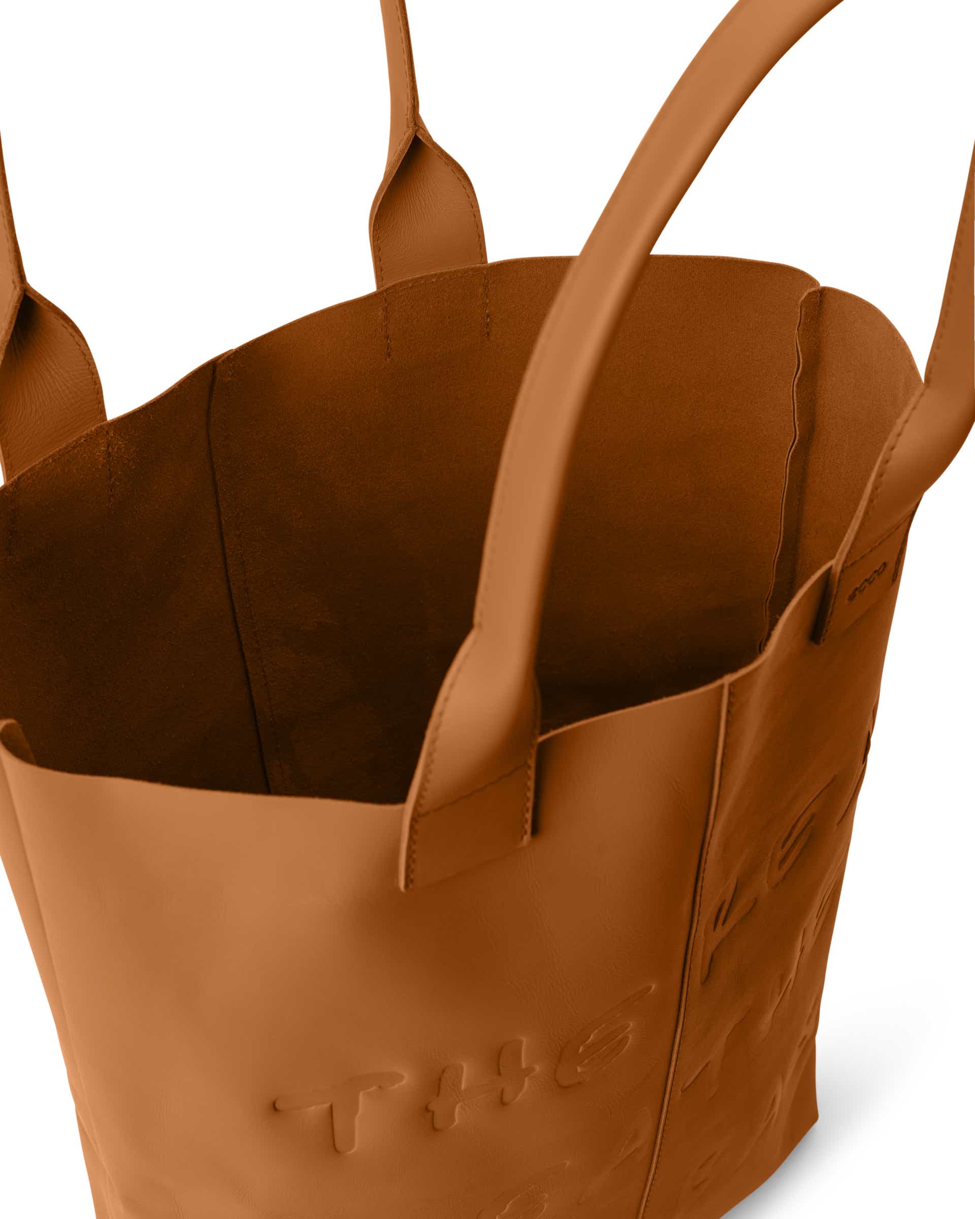 ECCO TOTE REAL LEATHER - ブラウン - Inside