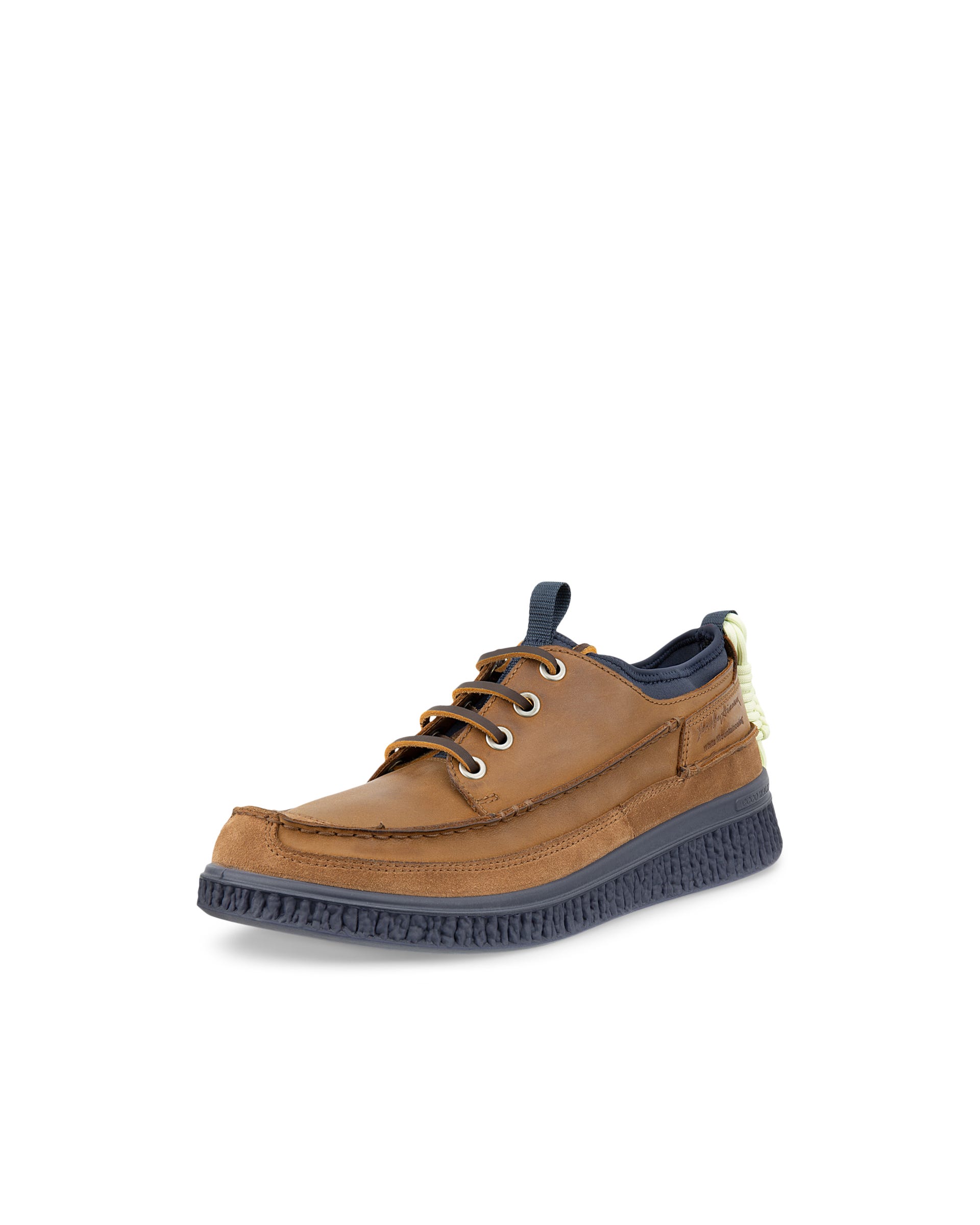 Męskie nubukowe buty z przeszyciem ECCO® WALKER 3.0 - Brązowy - Outside