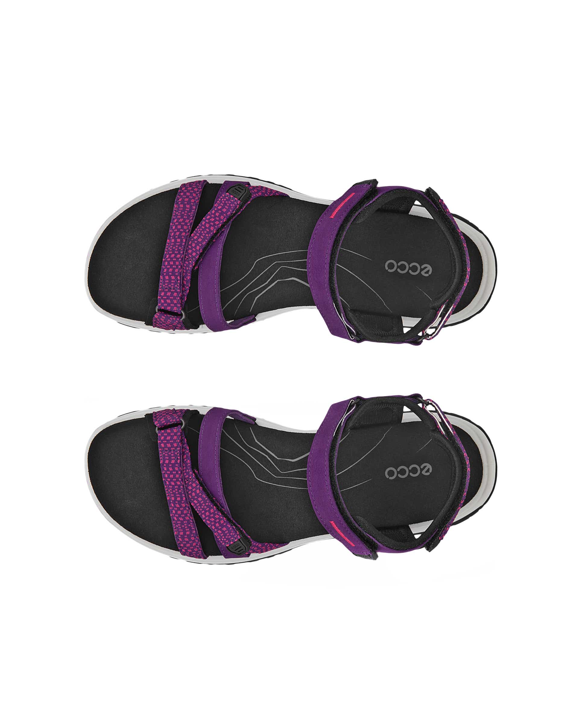 Dámské nubukové páskové sandály ECCO® Offroad Roam - Fialová - Top left pair