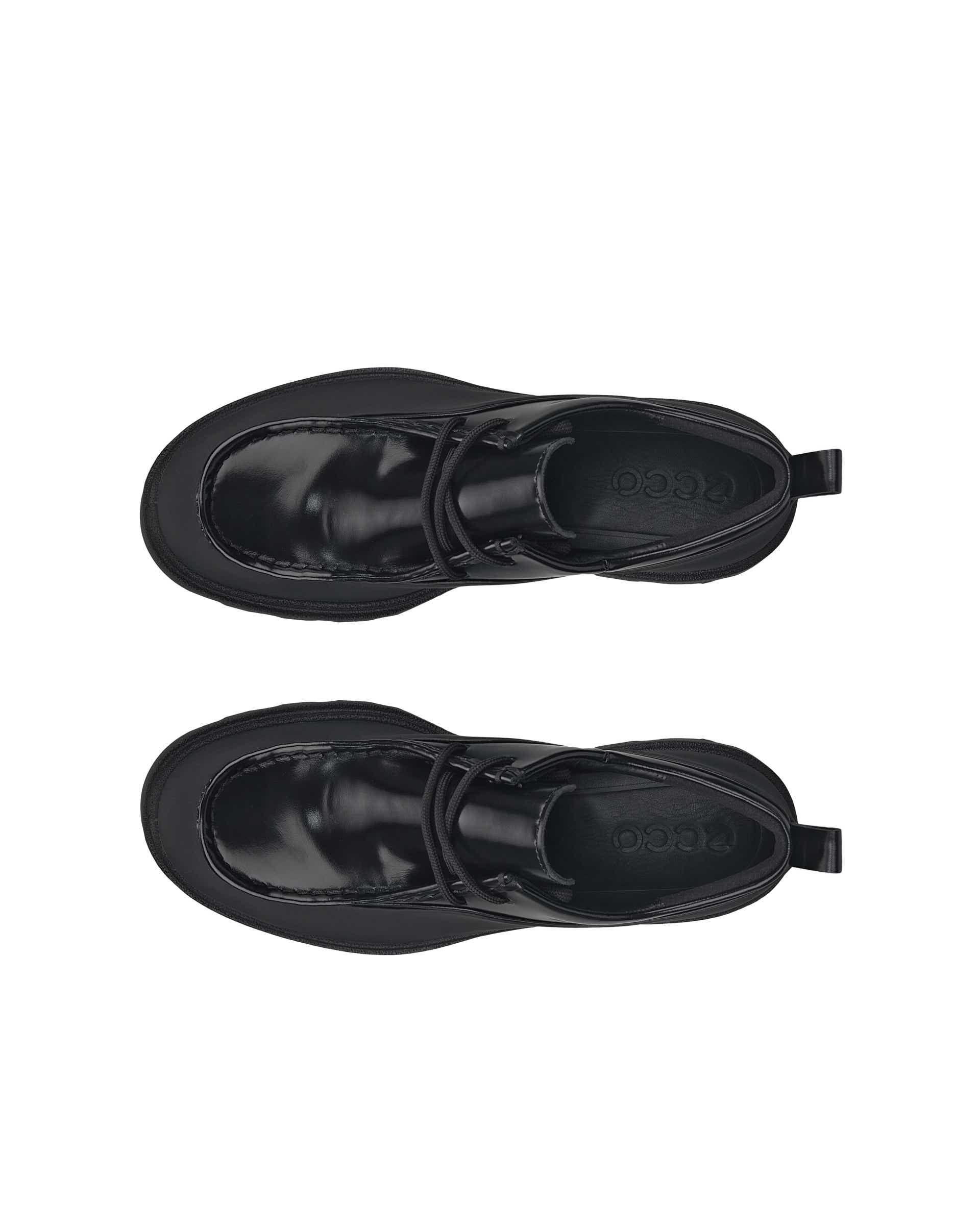 ECCO GRAINER WOMEN ウィメンズ レザーシューズ - ブラック - Top left pair