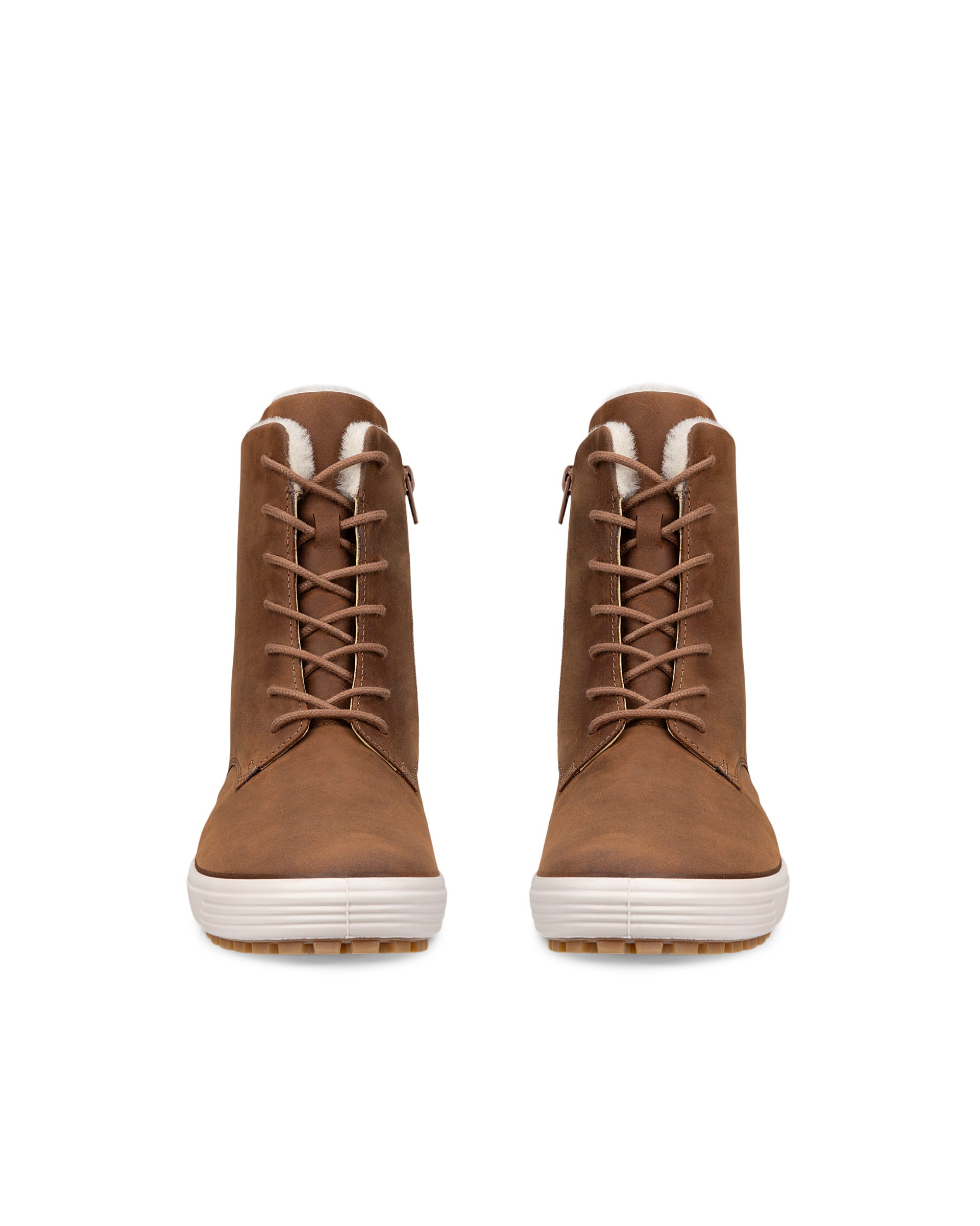 Women's ECCO® SOFT 7 TRED Nubuck Mid-Cut Boot - Brown - Outside