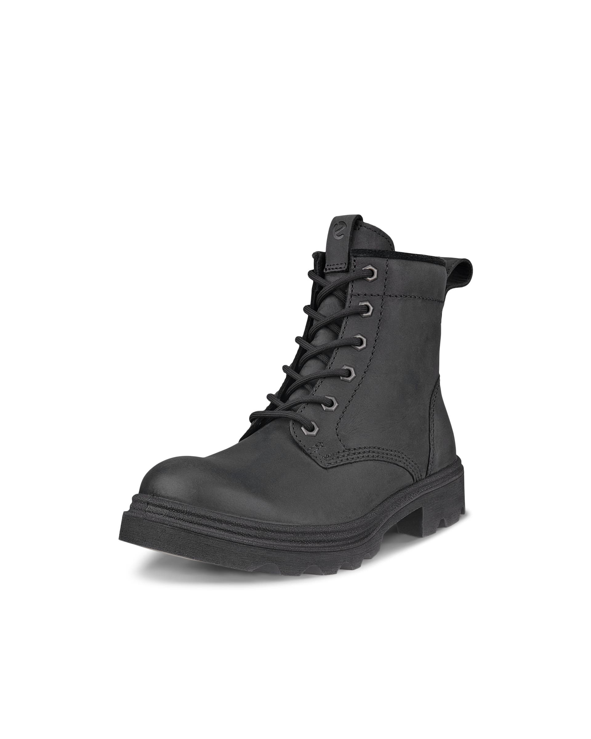 ECCO Grainer ウィメンズ ヌバックウォータープルーフレースアップブーツ - ブラック - Main