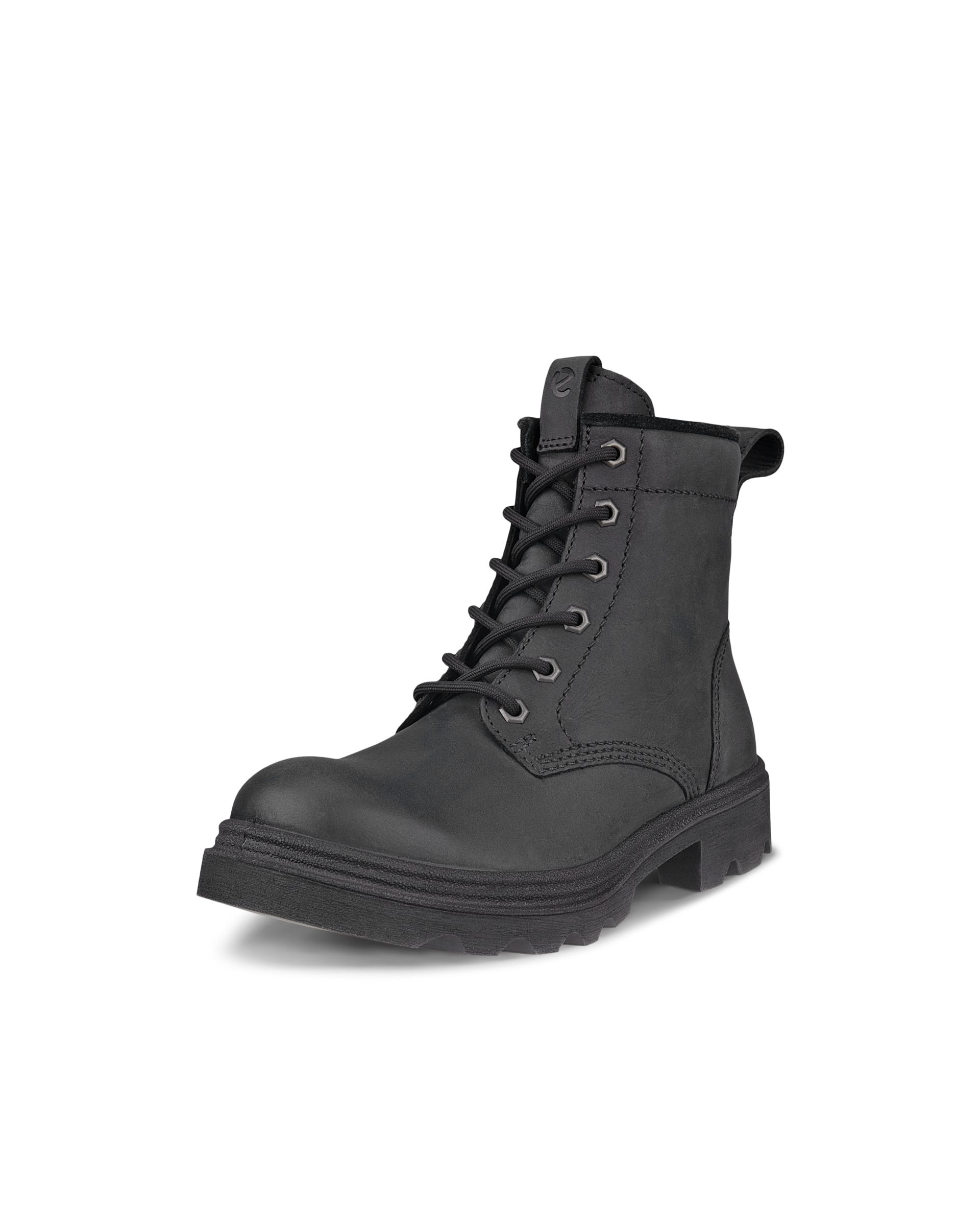 ECCO Grainer ウィメンズ ヌバックウォータープルーフレースアップブーツ - ブラック - Main