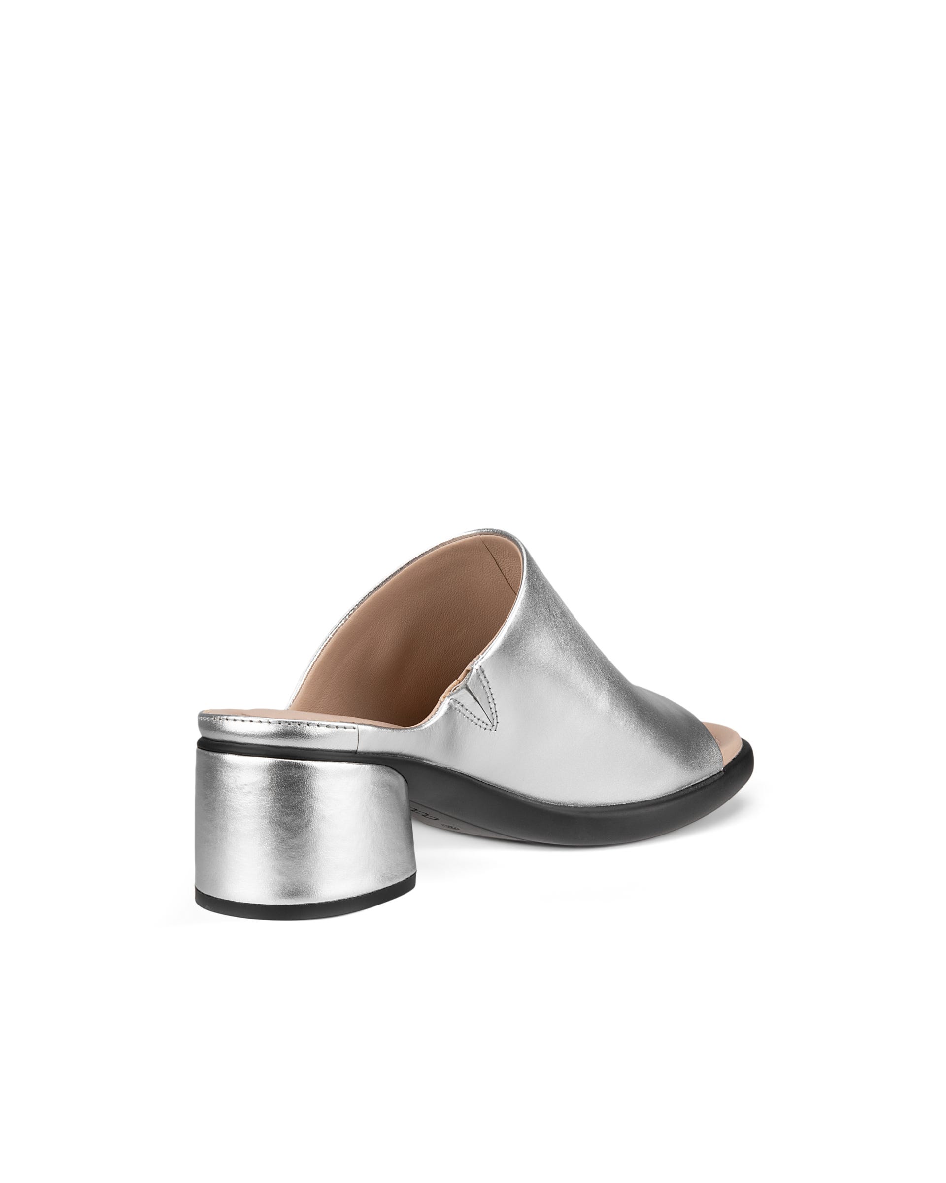 Women's ECCO® Sculpted LX 35 Leather Mule Sandal - Silver - Back