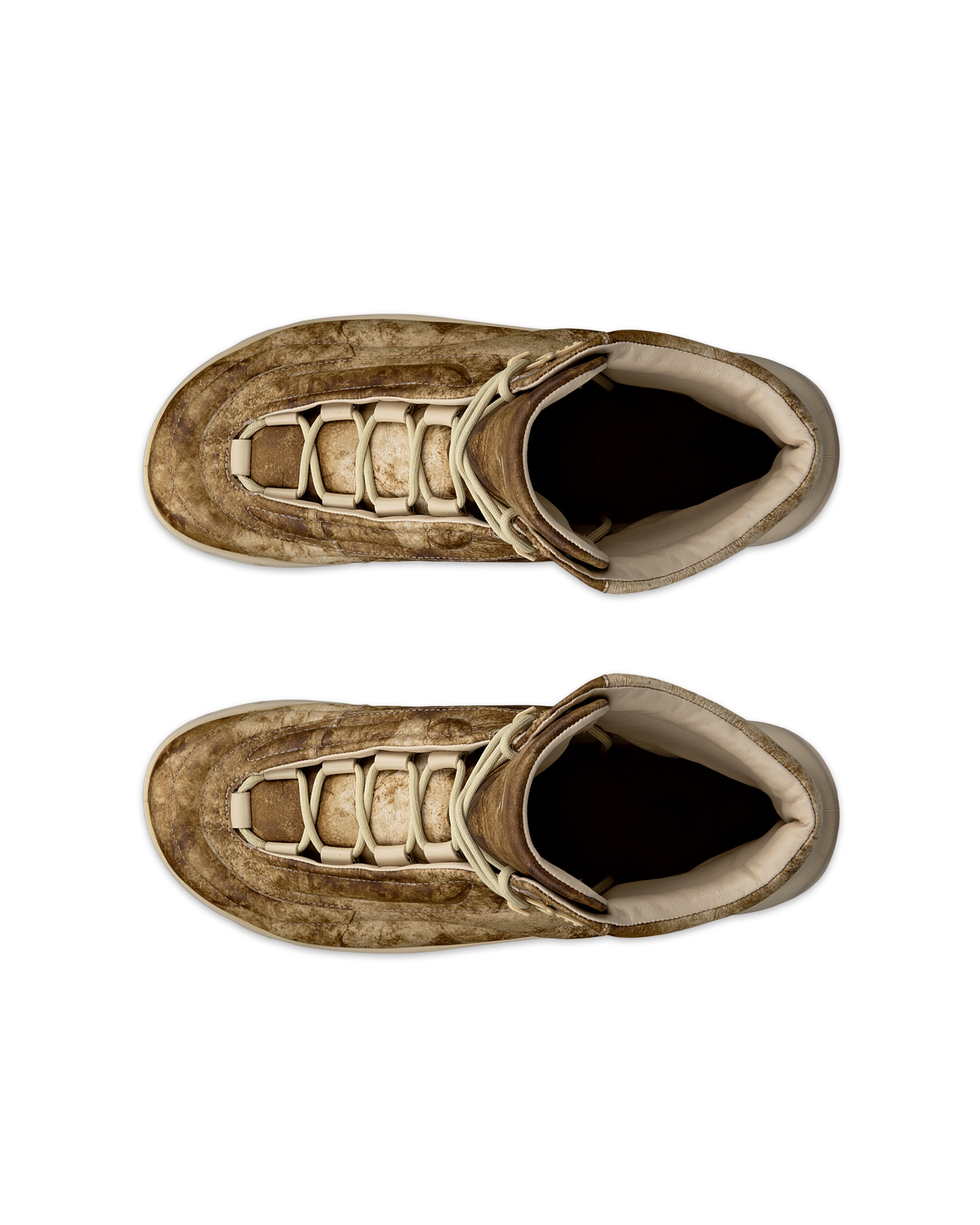 ECCO® Offroad Heren leren outdoor enkellaars - Beige - Top left pair