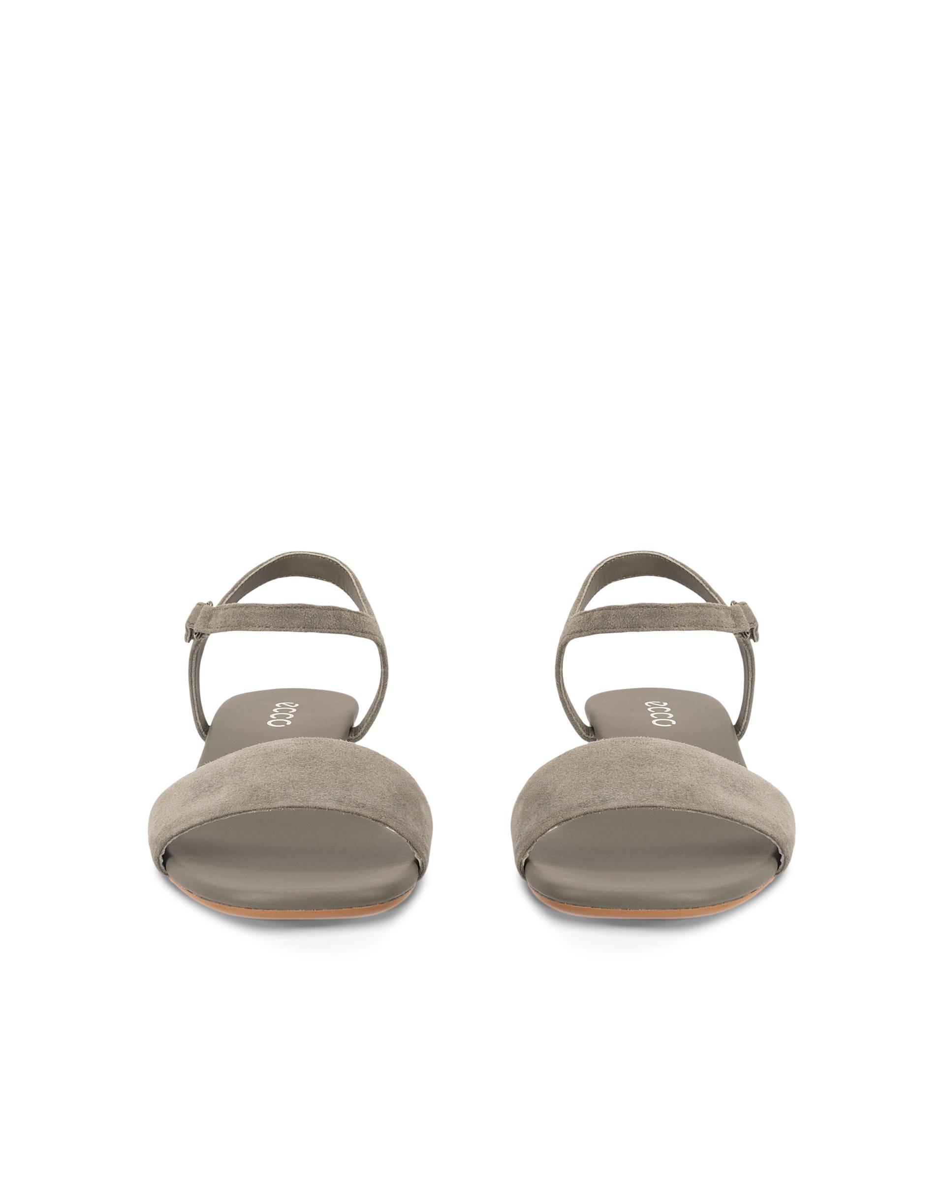 Women's ECCO® Astrid Leather Wedge Sandal - Green - Outside