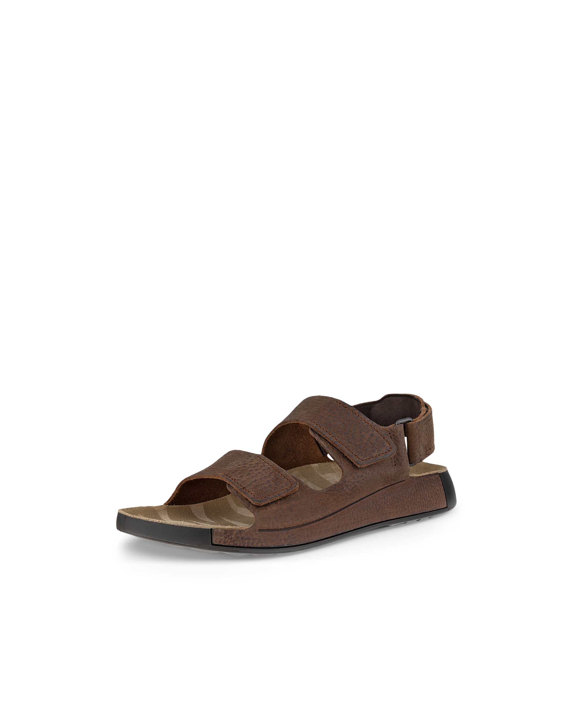 ECCO COZMO MENS LEATHER SANDALS メンズ レザー2ストラップサンダル - ブラウン - Main