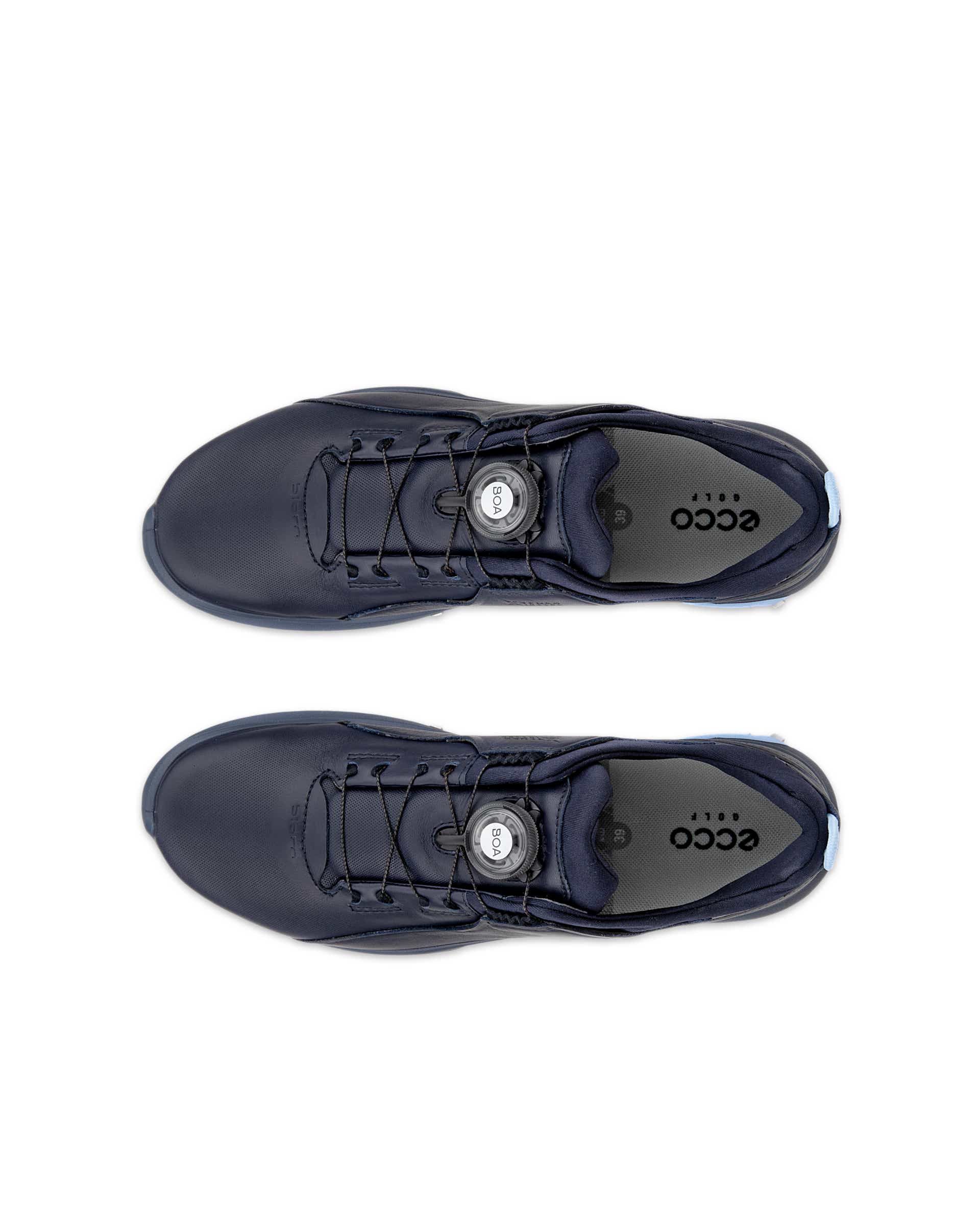 Sapatos golfe impermeáveis couro mulher ECCO® GOLF BIOM TOUR - Azul - Top left pair