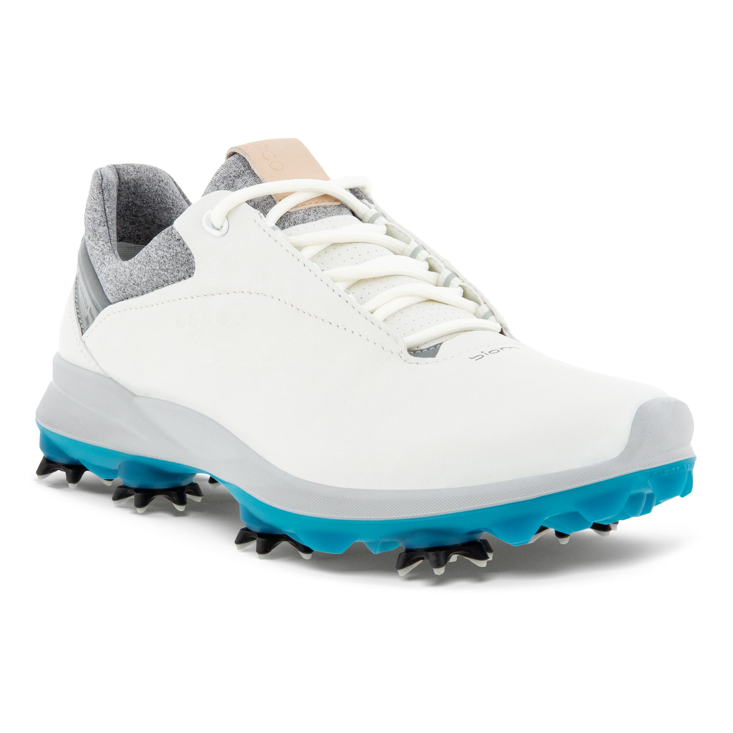 Ladies ECCO® Golf BIOM G3 Leather Gore-Tex Spikes Shoe - White - Main
