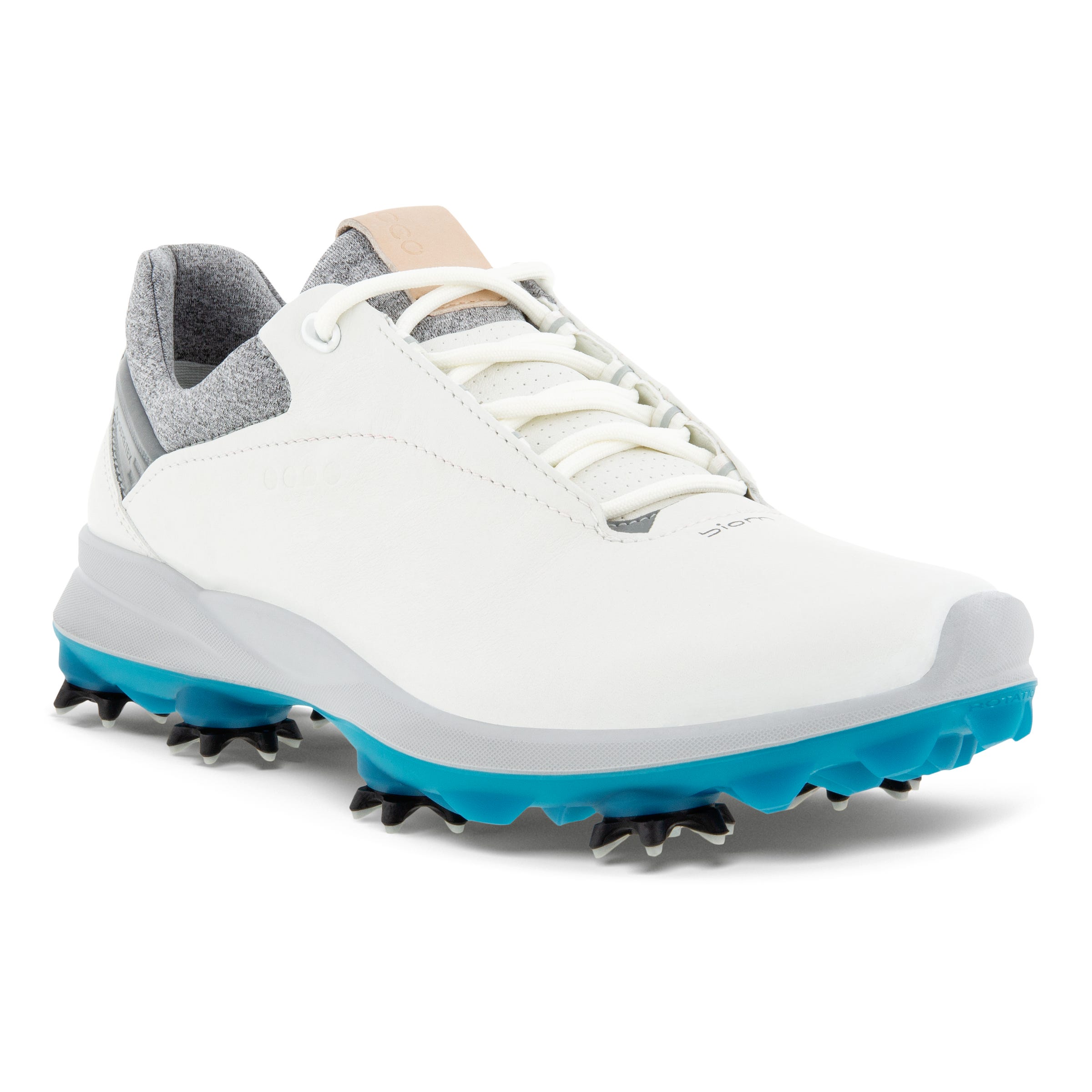 Ladies ECCO® Golf BIOM G3 Leather Gore-Tex Spikes Shoe - White - Main