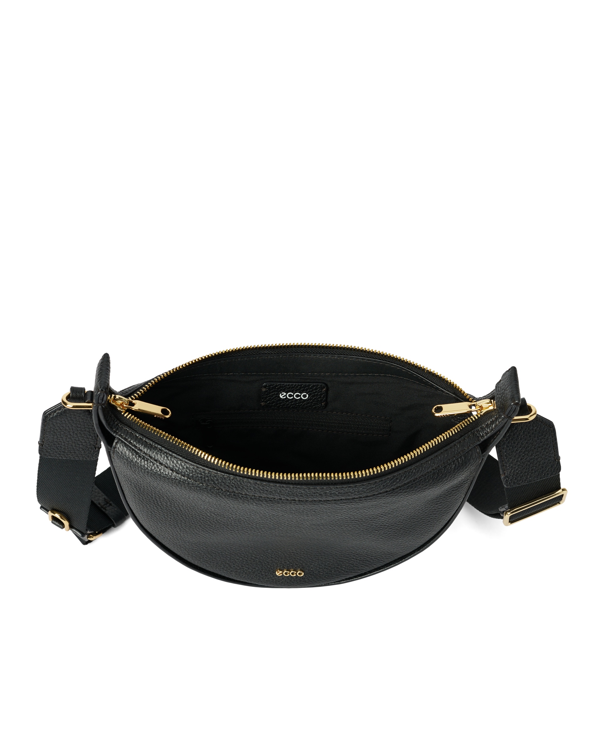 ECCO® Fortune Bag kožna torba na jedno rame - Crna - Inside