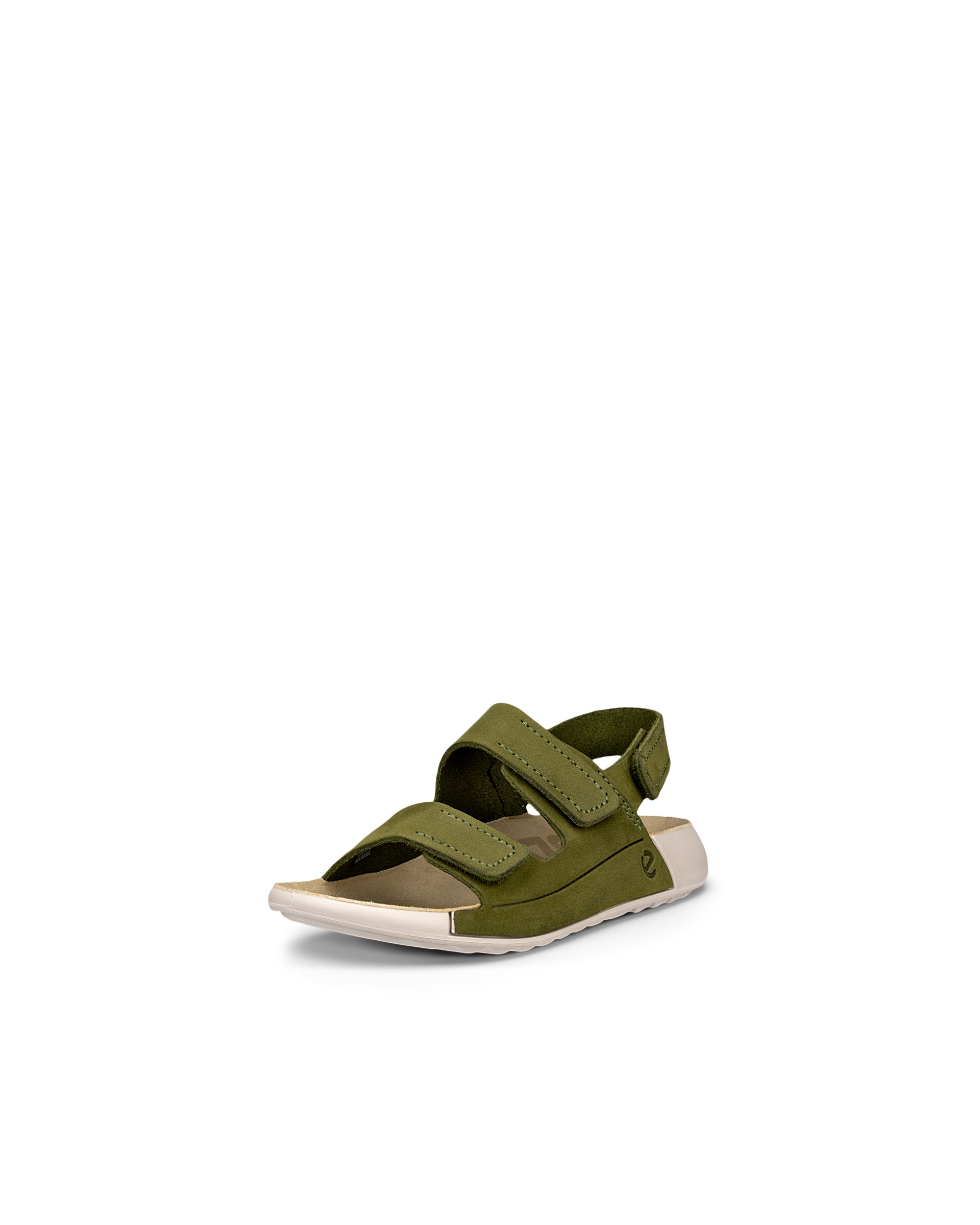Sandalette en cuir à trois brides ECCO® Cozmo pour enfants - Vert - Main