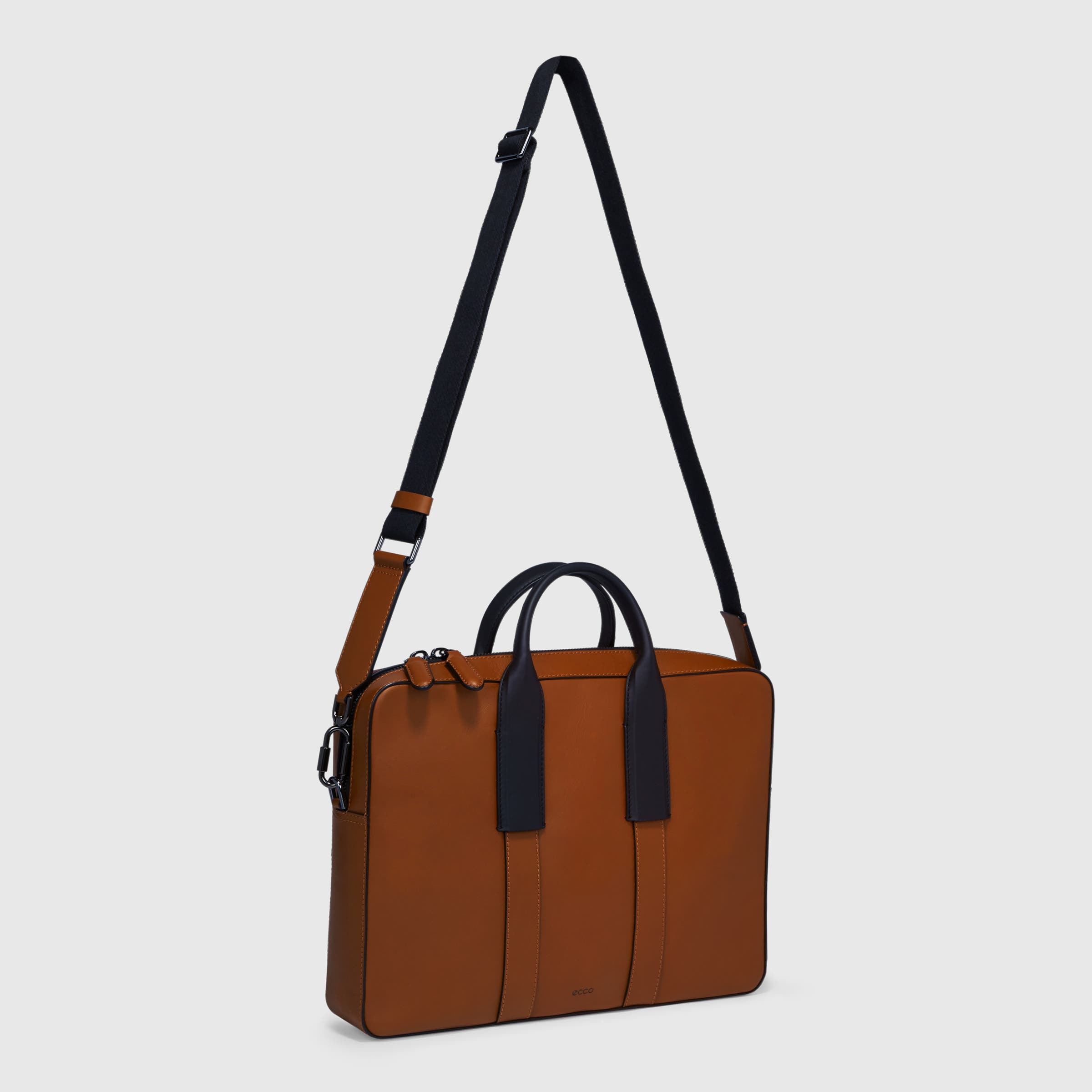 ECCO® City Leather Laptop Bag - Brown - Main