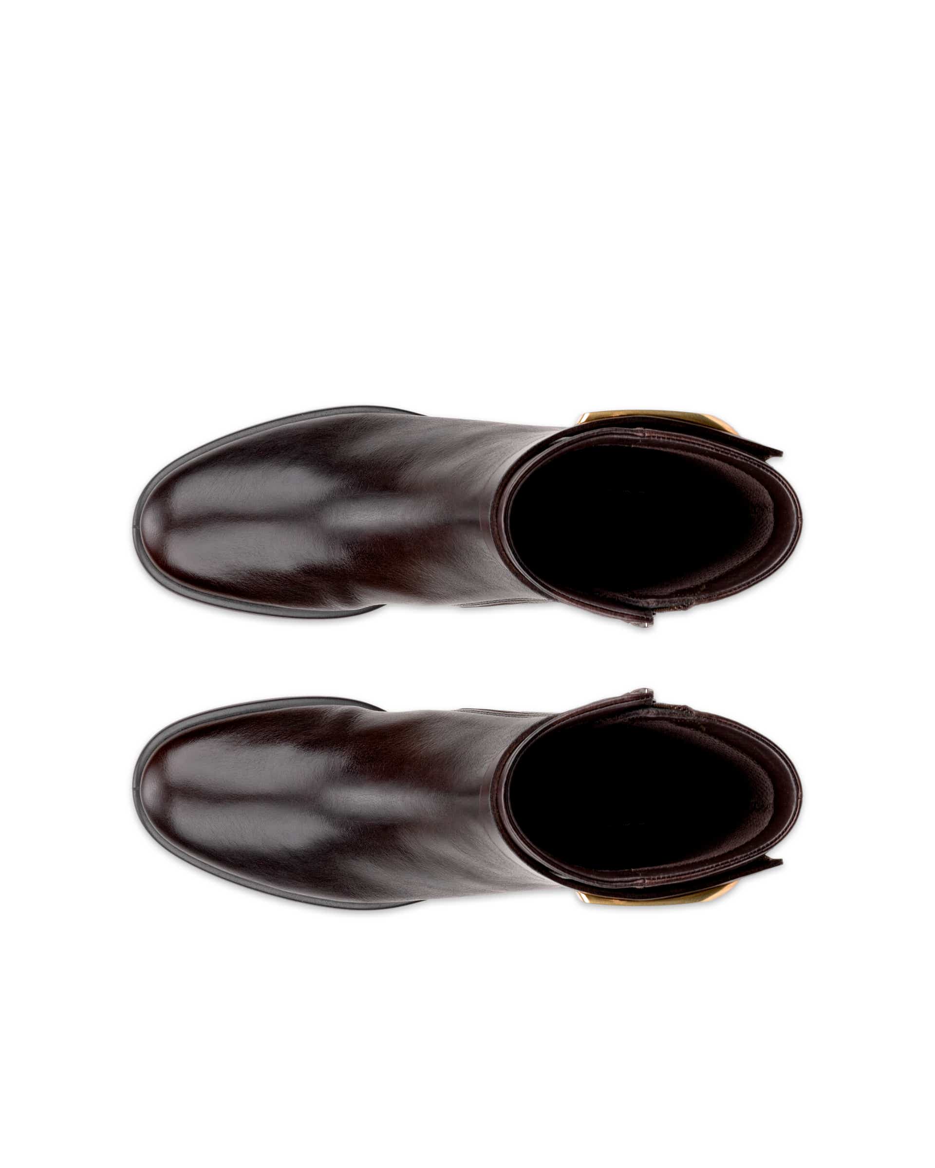 Women's ECCO® Sculpted LX 35 Leather Ankle Boot - Brown - Top left pair