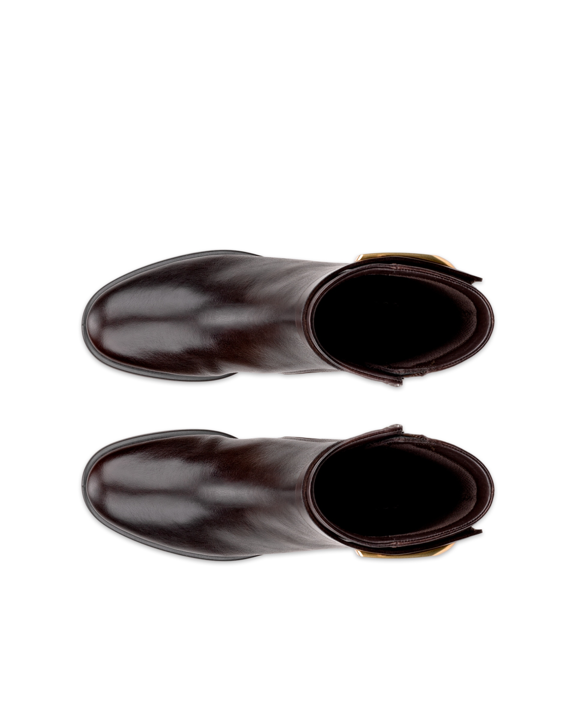 Women's ECCO® Sculpted LX 35 Leather Ankle Boot - Brown - Top left pair