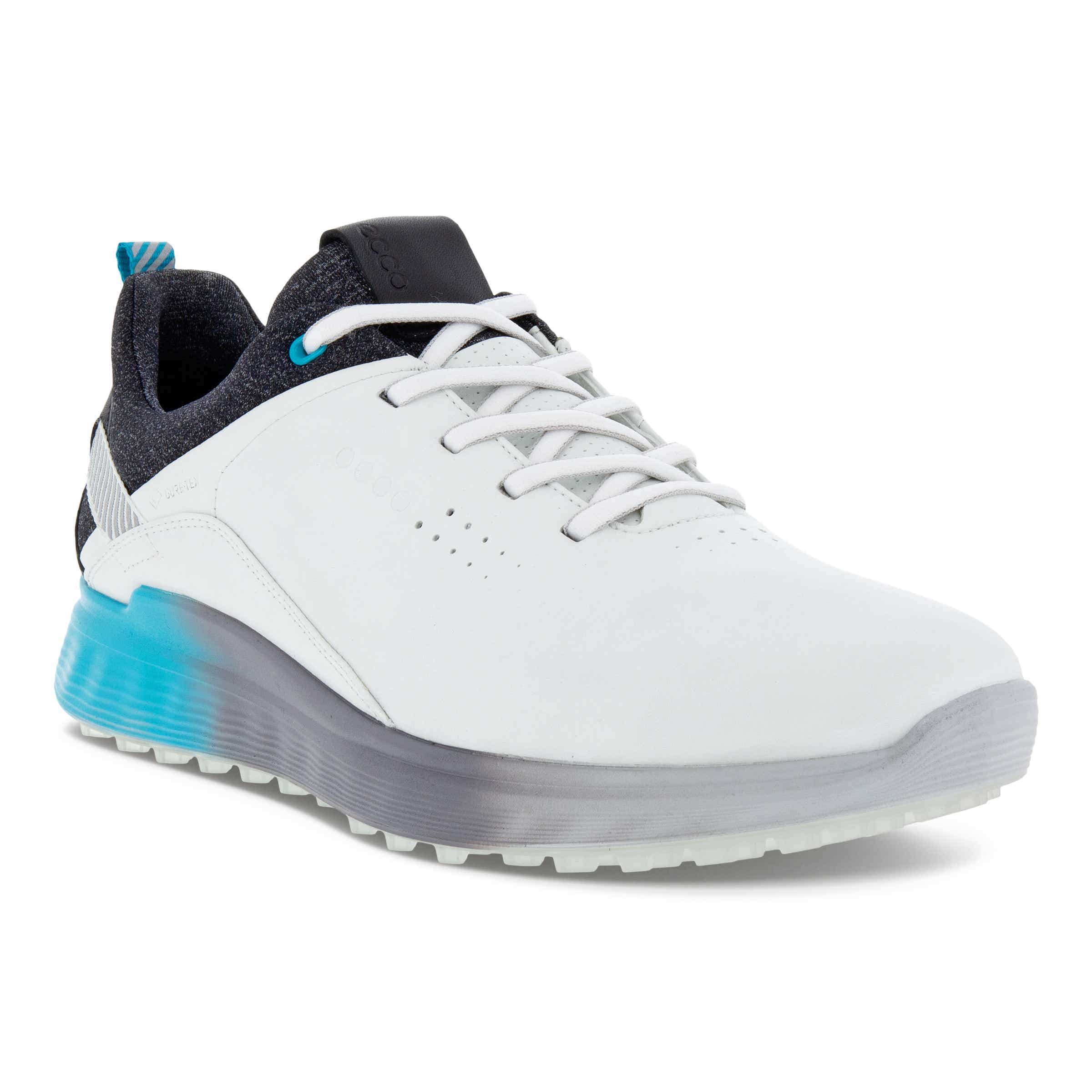 Men's ECCO® Golf S-Three Leather Gore-Tex Shoe - White - Main