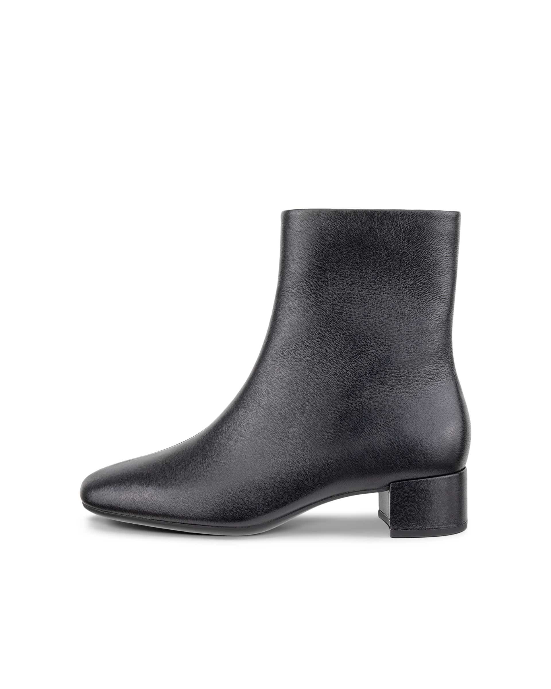 ECCO® LIVA 35 Damen Lederstiefelette mit Absatz - Schwarz - Outside
