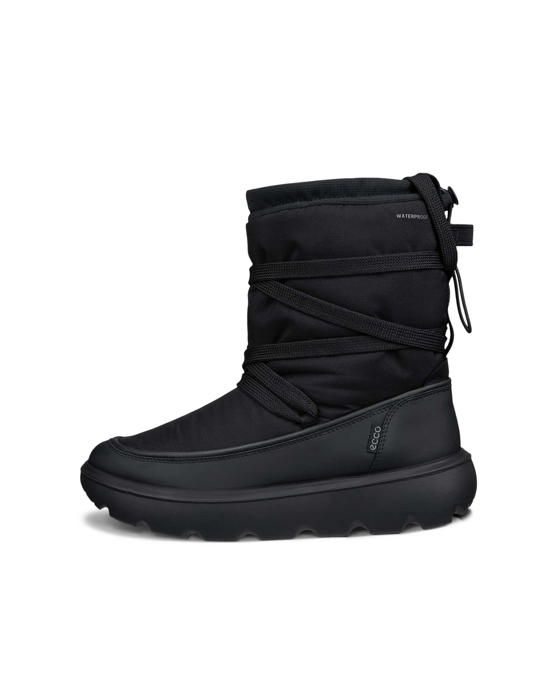 Botas impermeáveis inverno têxtil mulher ECCO® GLACIA - Preto - Outside