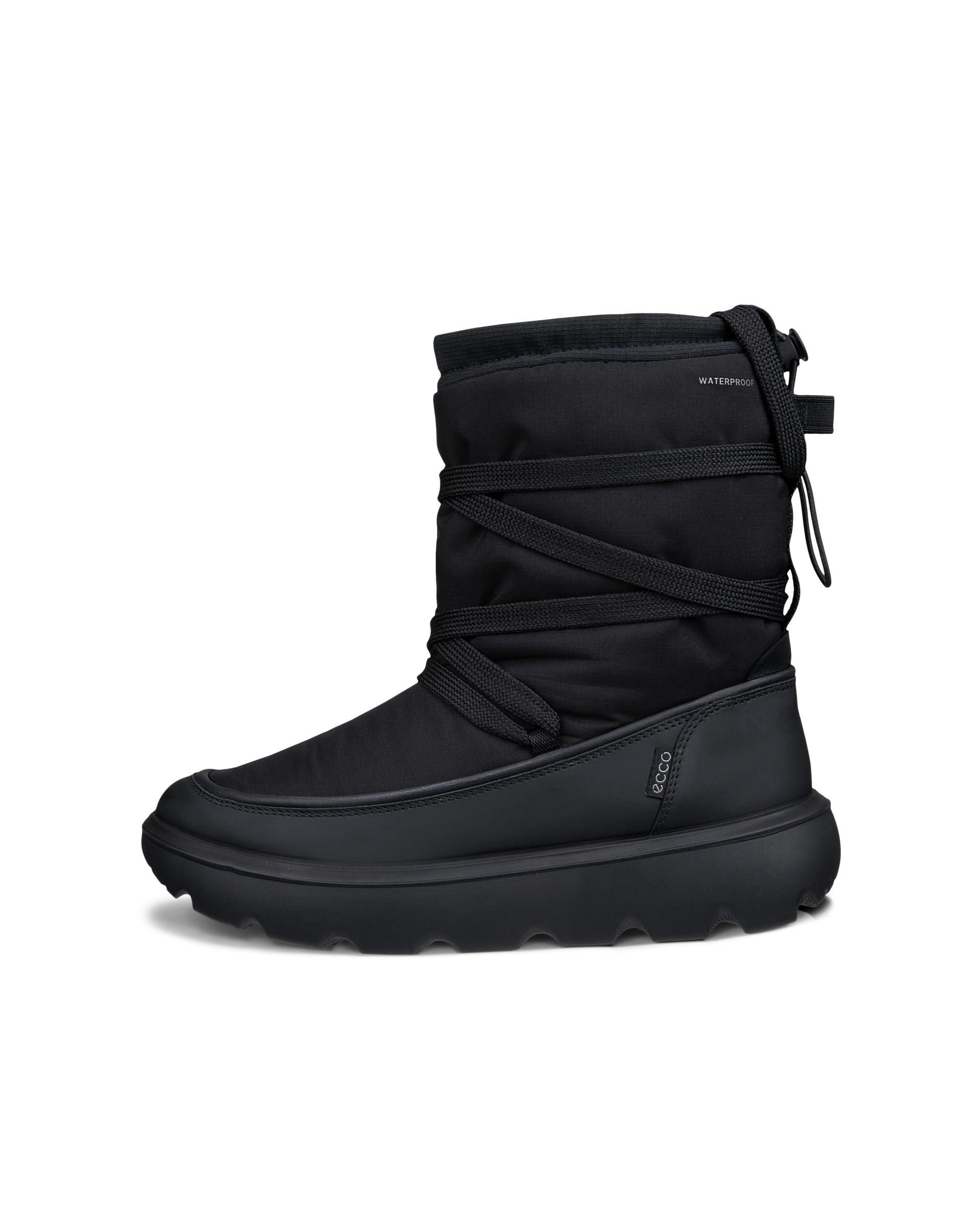 Botas impermeáveis inverno têxtil mulher ECCO® GLACIA - Preto - Outside