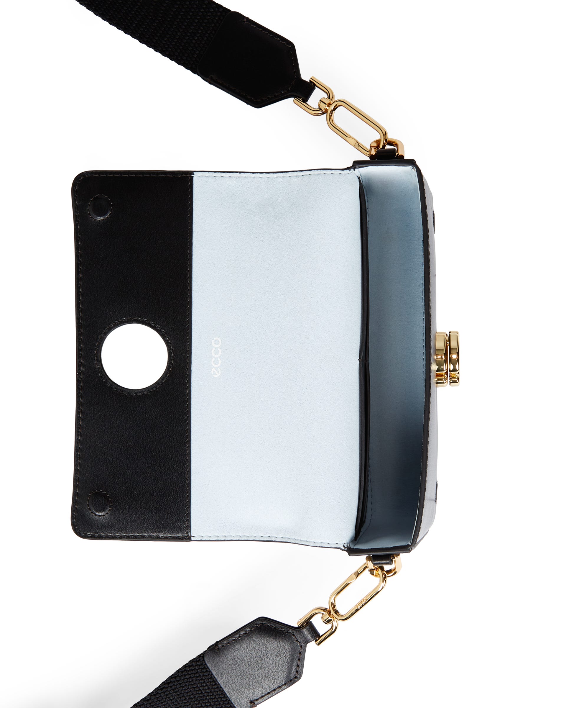 ECCO Pinch Small Lock Wave レザークロスボディバッグ - ブラック - Birdeye