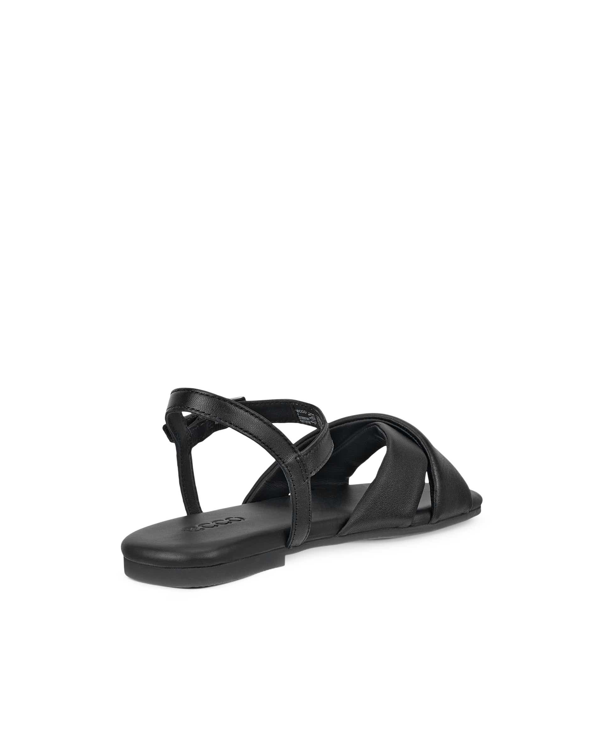ECCO® MARYLOU női lapos talpú bőrszandál - Fekete - Back
