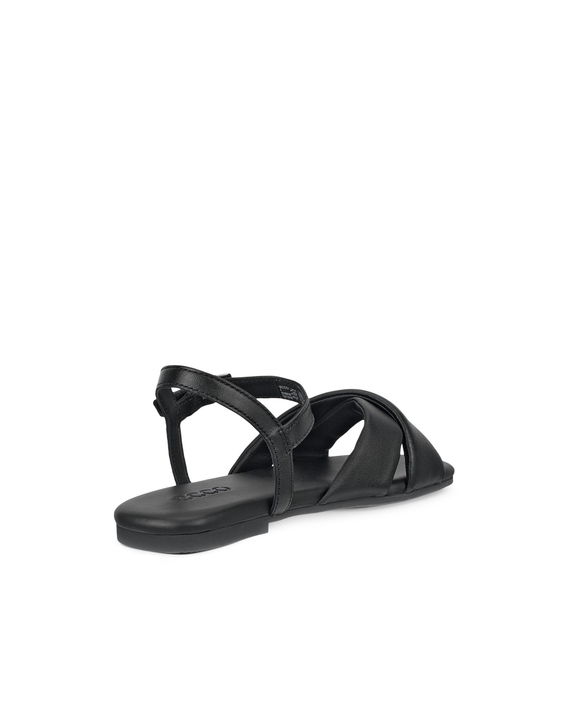 ECCO® MARYLOU női lapos talpú bőrszandál - Fekete - Back
