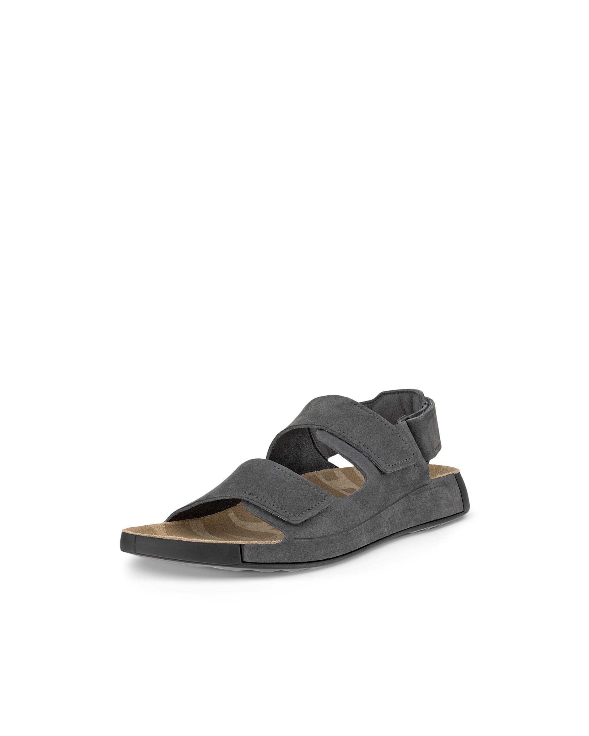 Men's ECCO® Cozmo Nubuck Two Strap Sandal - Grey - Main