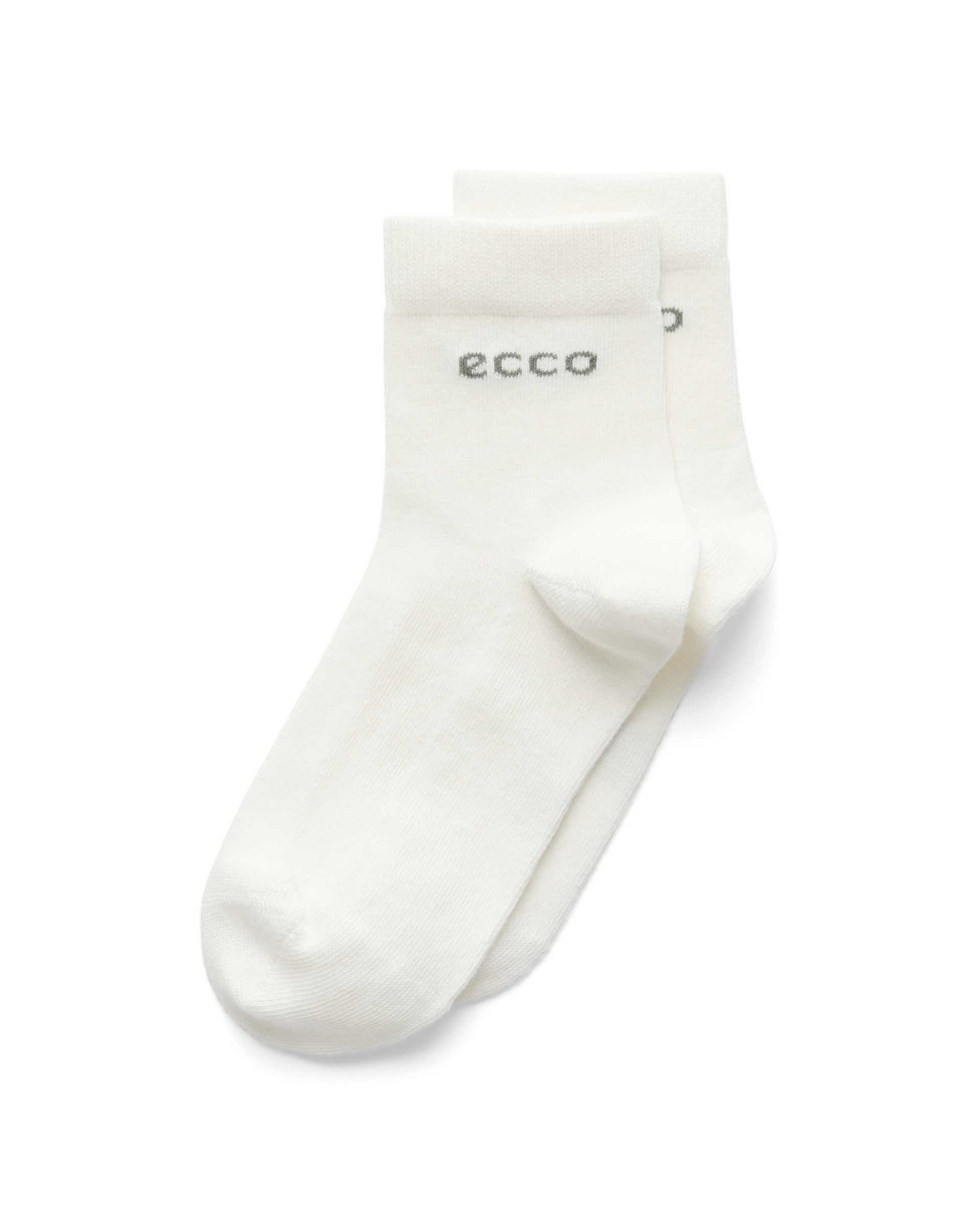 ECCO® Play Unisex Langlebige halbhohe Socken (2er-Pack) - Weiß - Detail-1