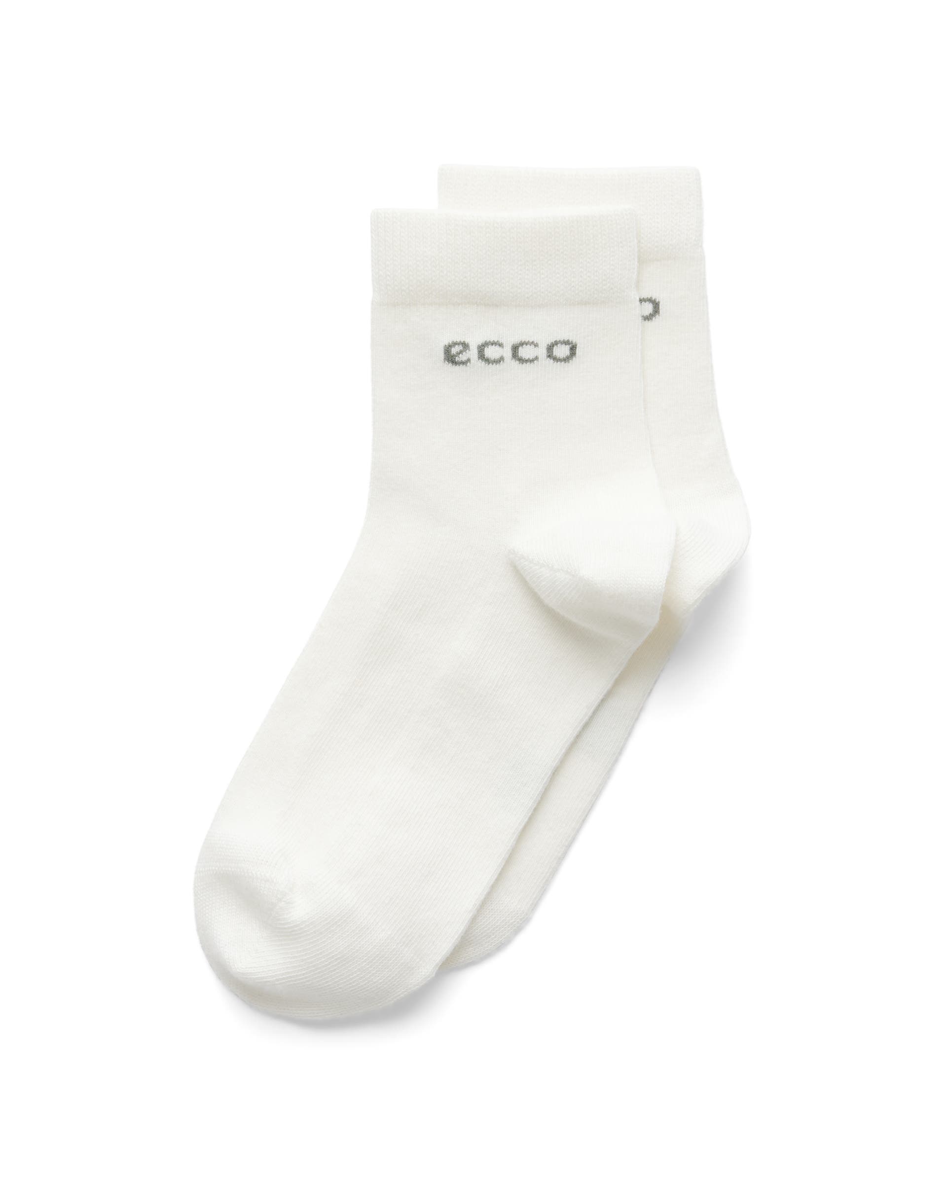 ECCO® Play Unisex Langlebige halbhohe Socken (2er-Pack) - Weiß - Detail-1